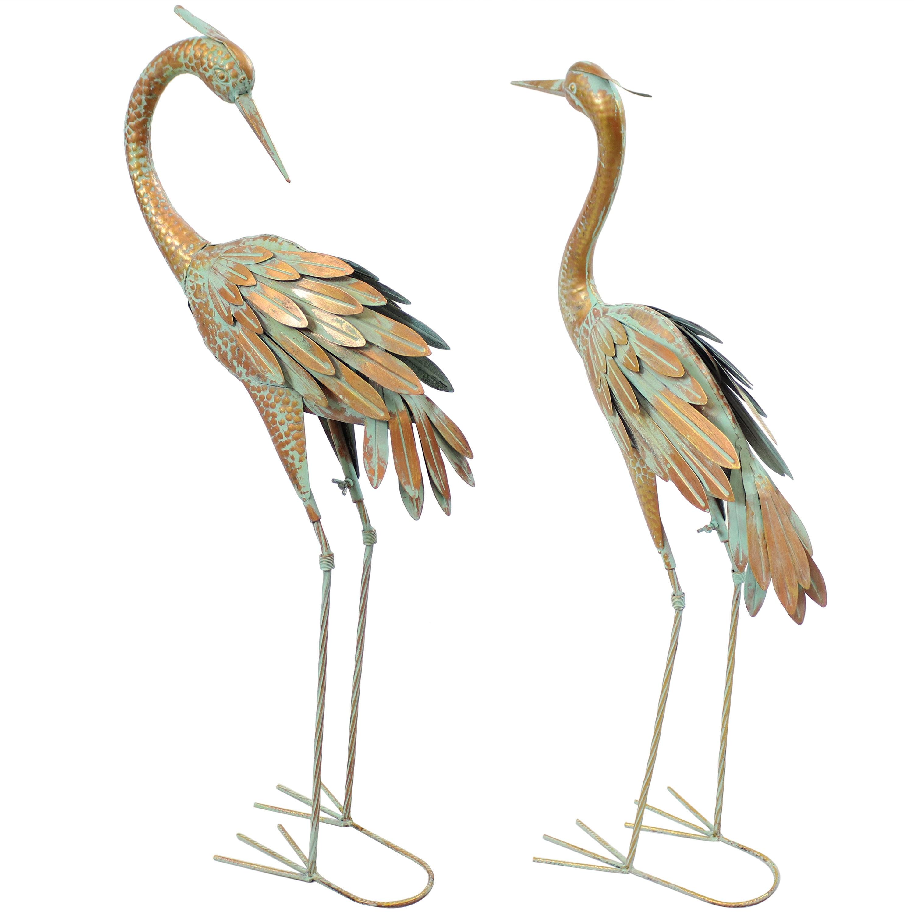 Amersfoort Preening Crane 2 Piece Garden Statue Set (Set of 2)