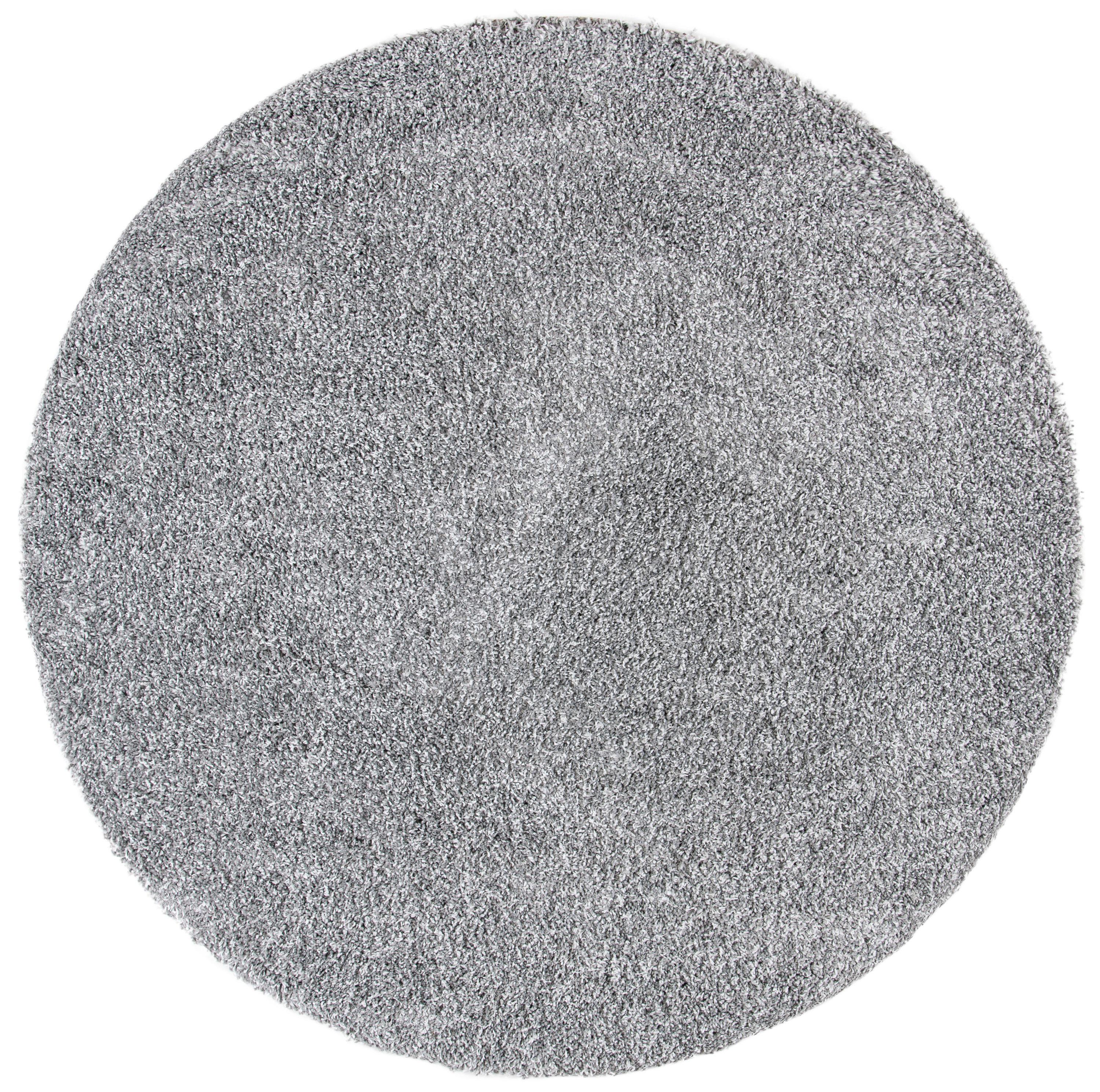 Evolution Shag 500 EVO520 Power Loomed Indoor Area Rug - Grey - 6'7" Round - Safavieh