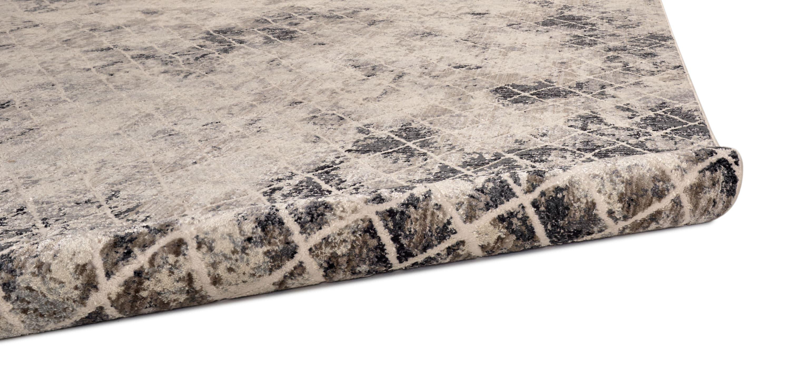Kano Transitional Diamond Ivory/Gray/Taupe Area Rug