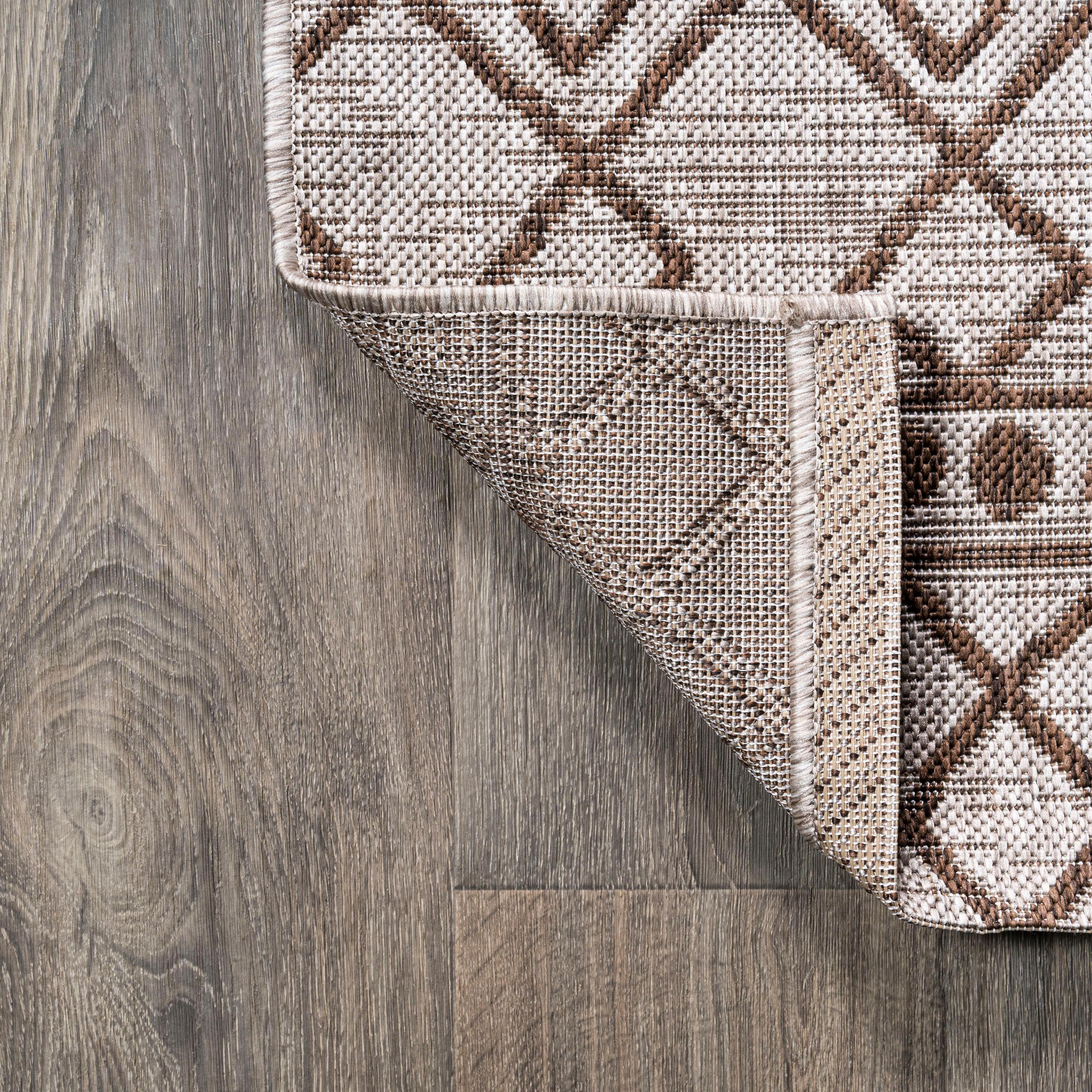 3'x5' Kafel  Bohemian Indoor/Outdoor Area Rug, Beige/Brown - JONATHAN Y