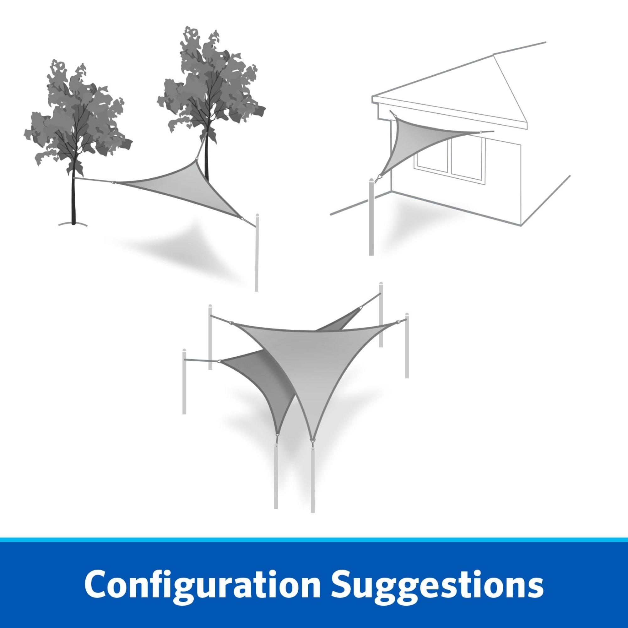 Coolaroo 142" x 142" Triangle Shade Sail