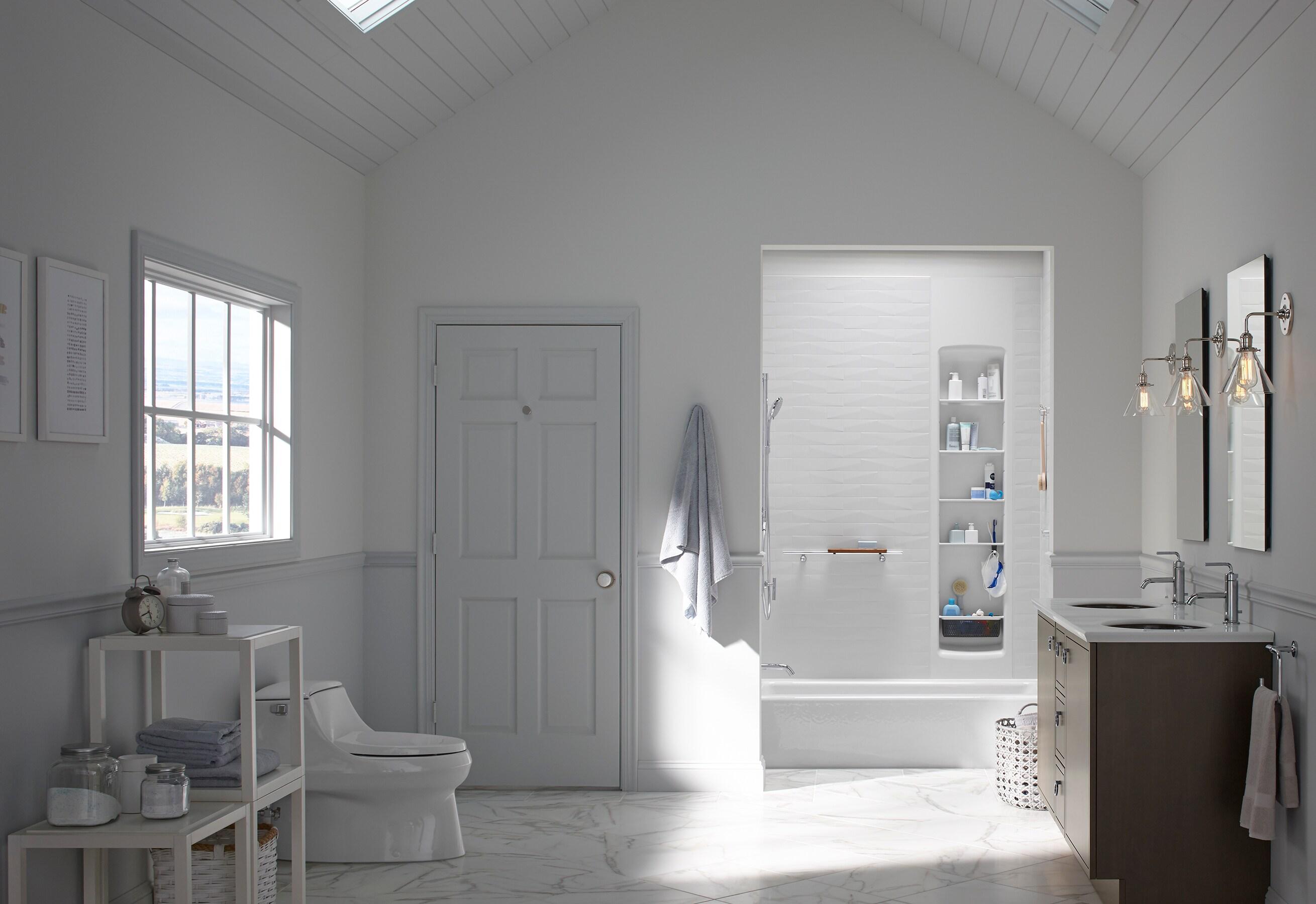 Bellwether® 60" x 30.25" Alcove Soaking Cast Iron Bathtub