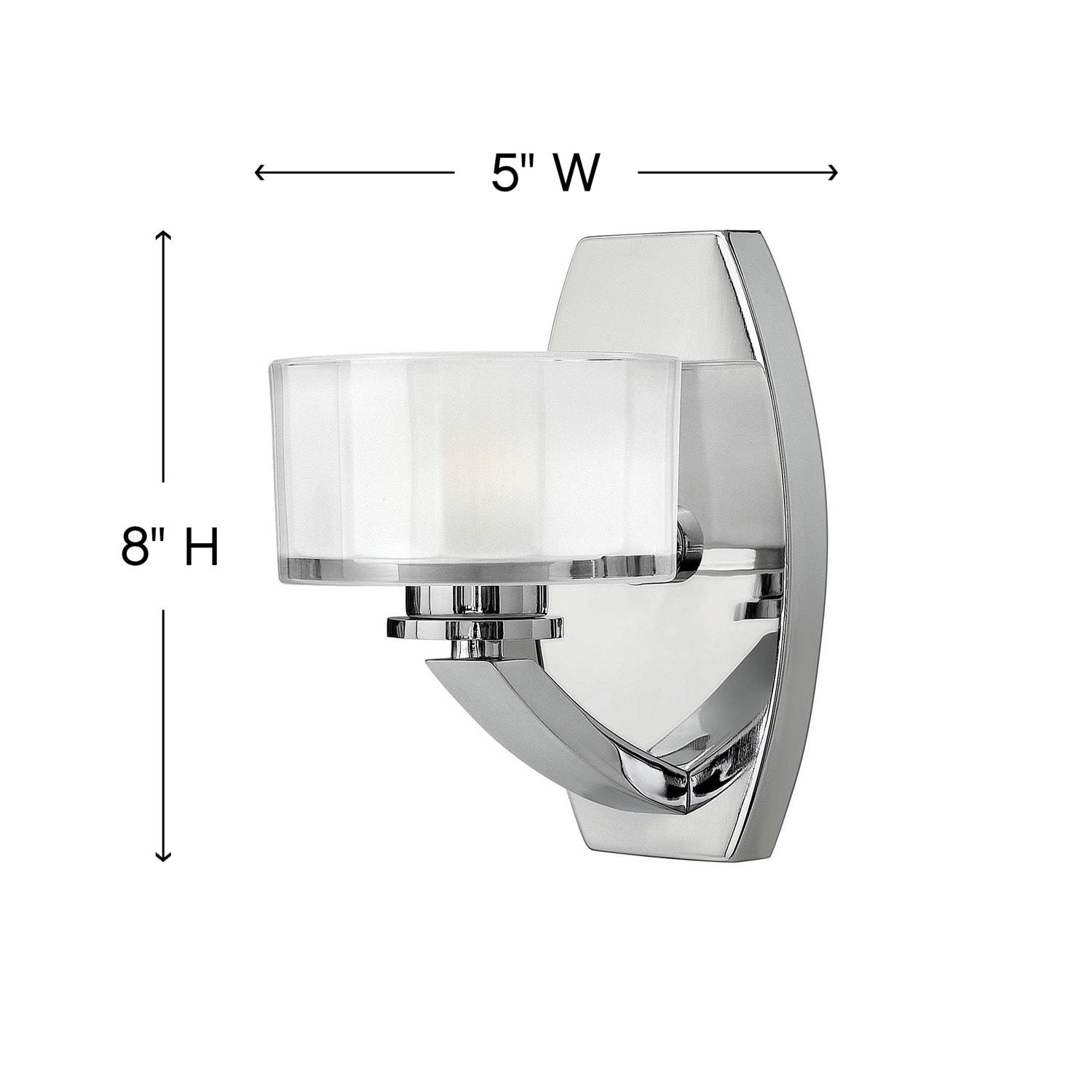 Chrome 1-Light Dimmable Outdoor Wall Sconce with Clear Glass