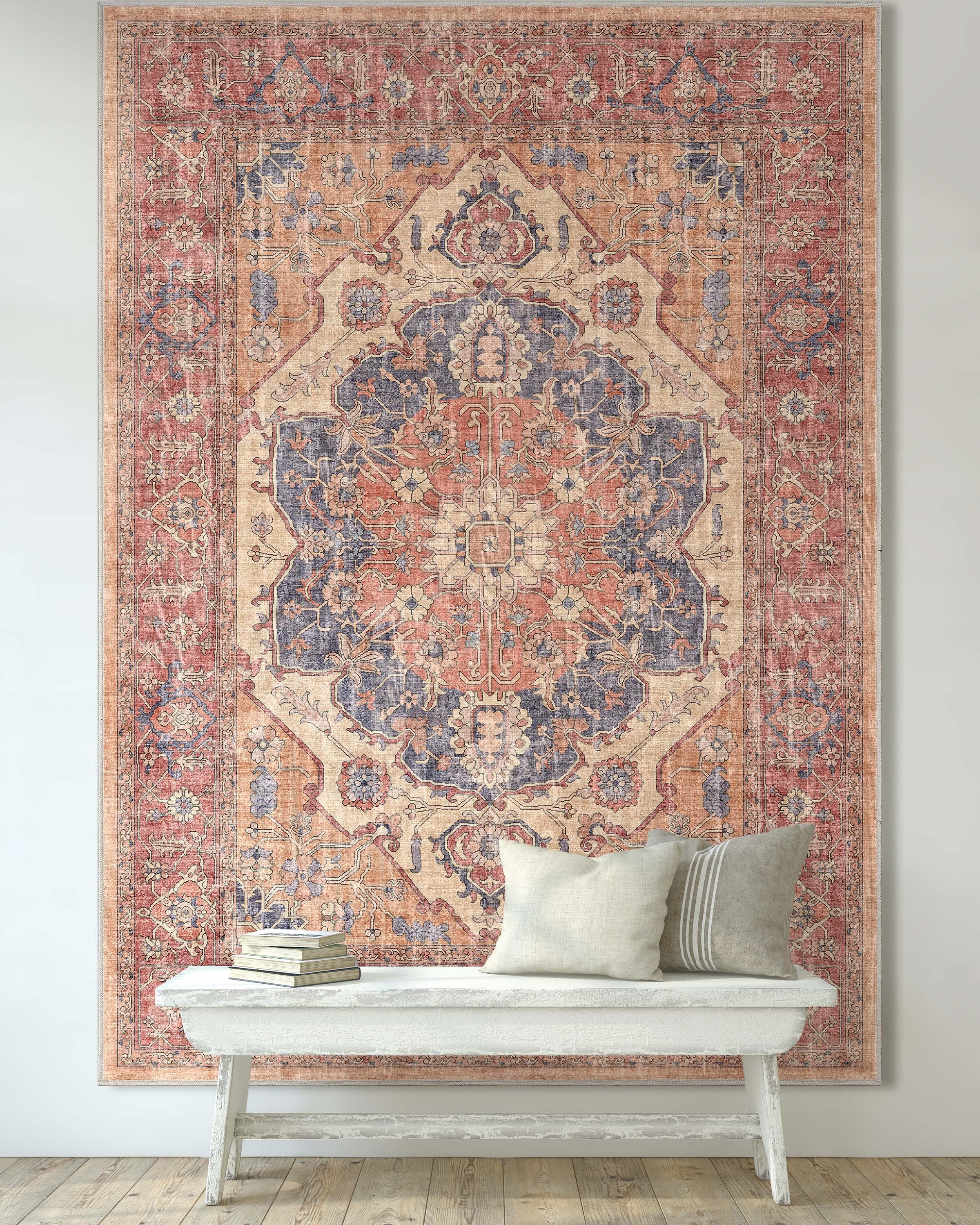 Kehr Antigua Vintage Persian Oriental Red Flat-Weave Rug
