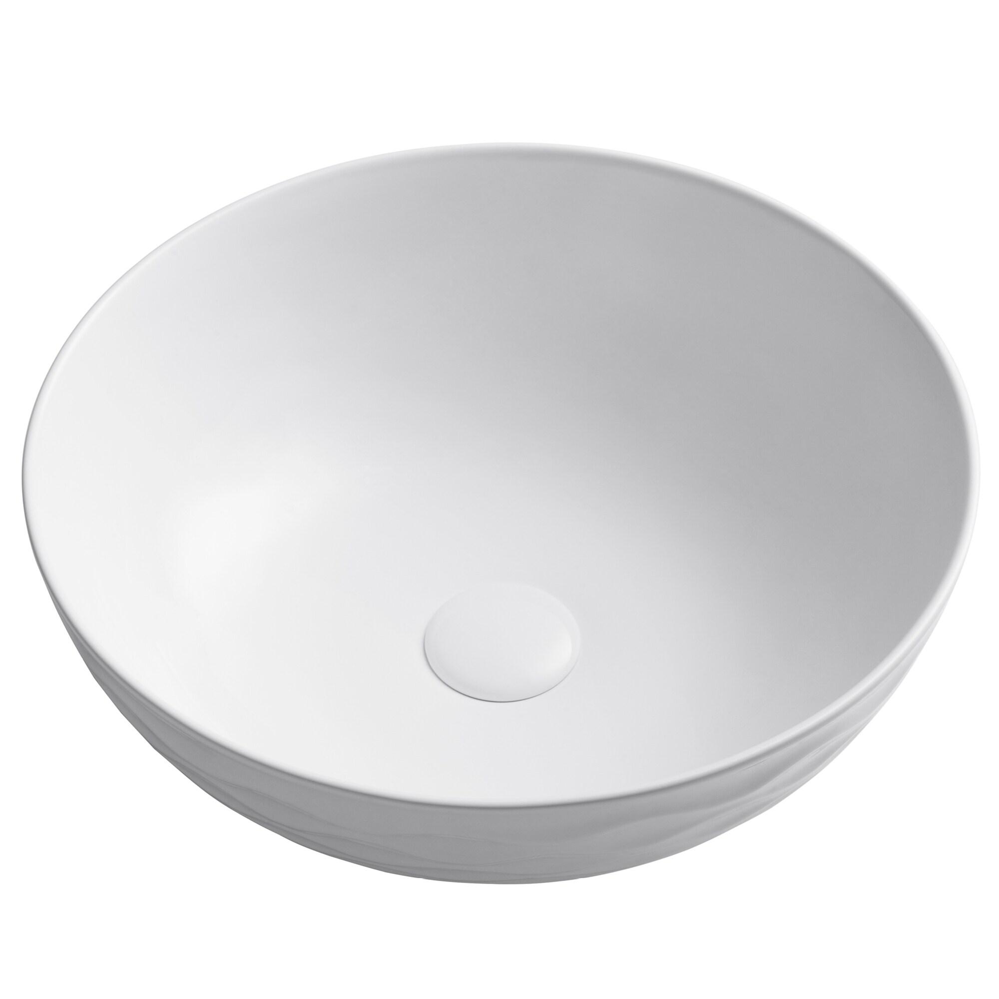 Thin Ceramics Circular Vessel Bathroom Sink