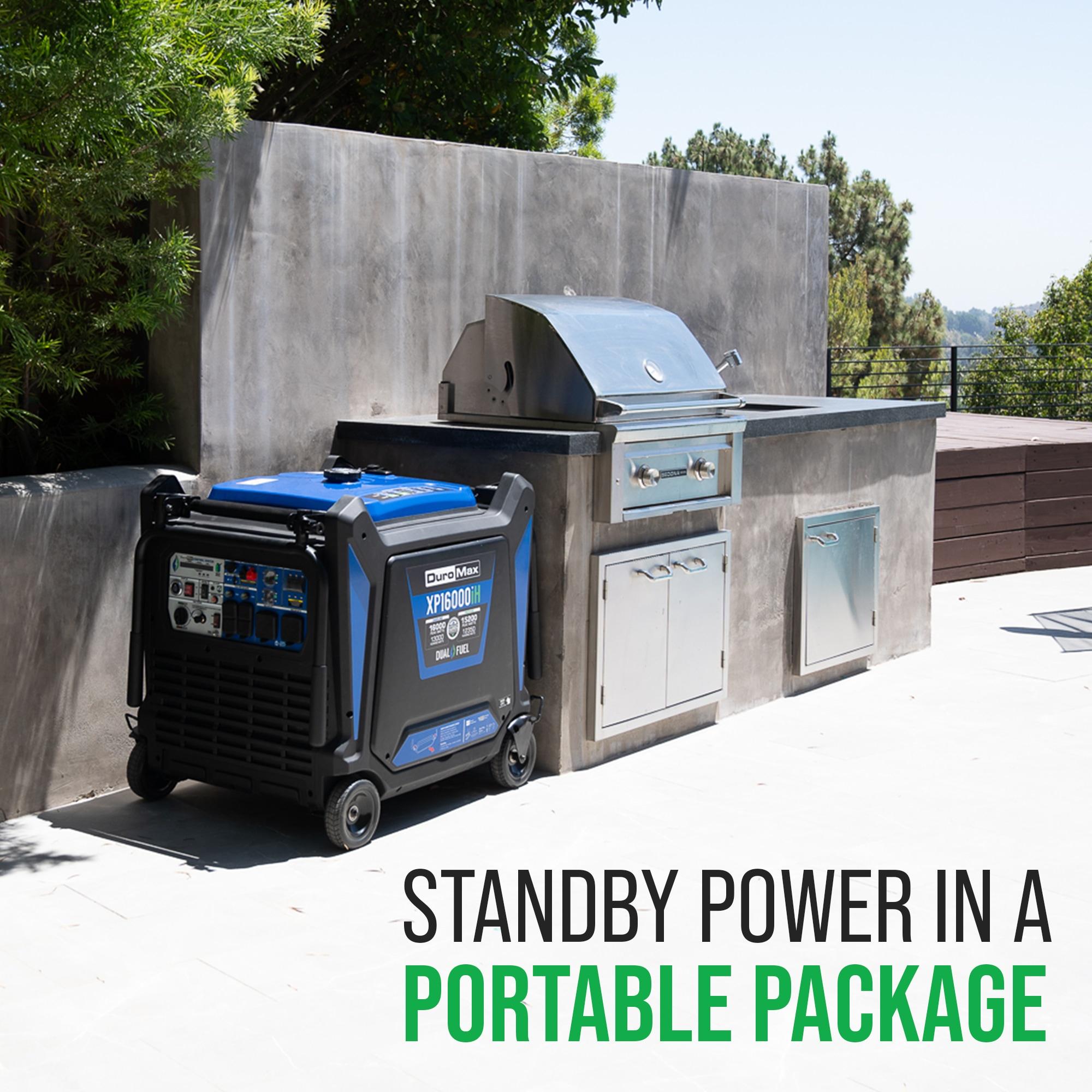 DuroMax XP16000iH 16,000 Watt Dual Fuel Portable Inverter Generator with CO Alert