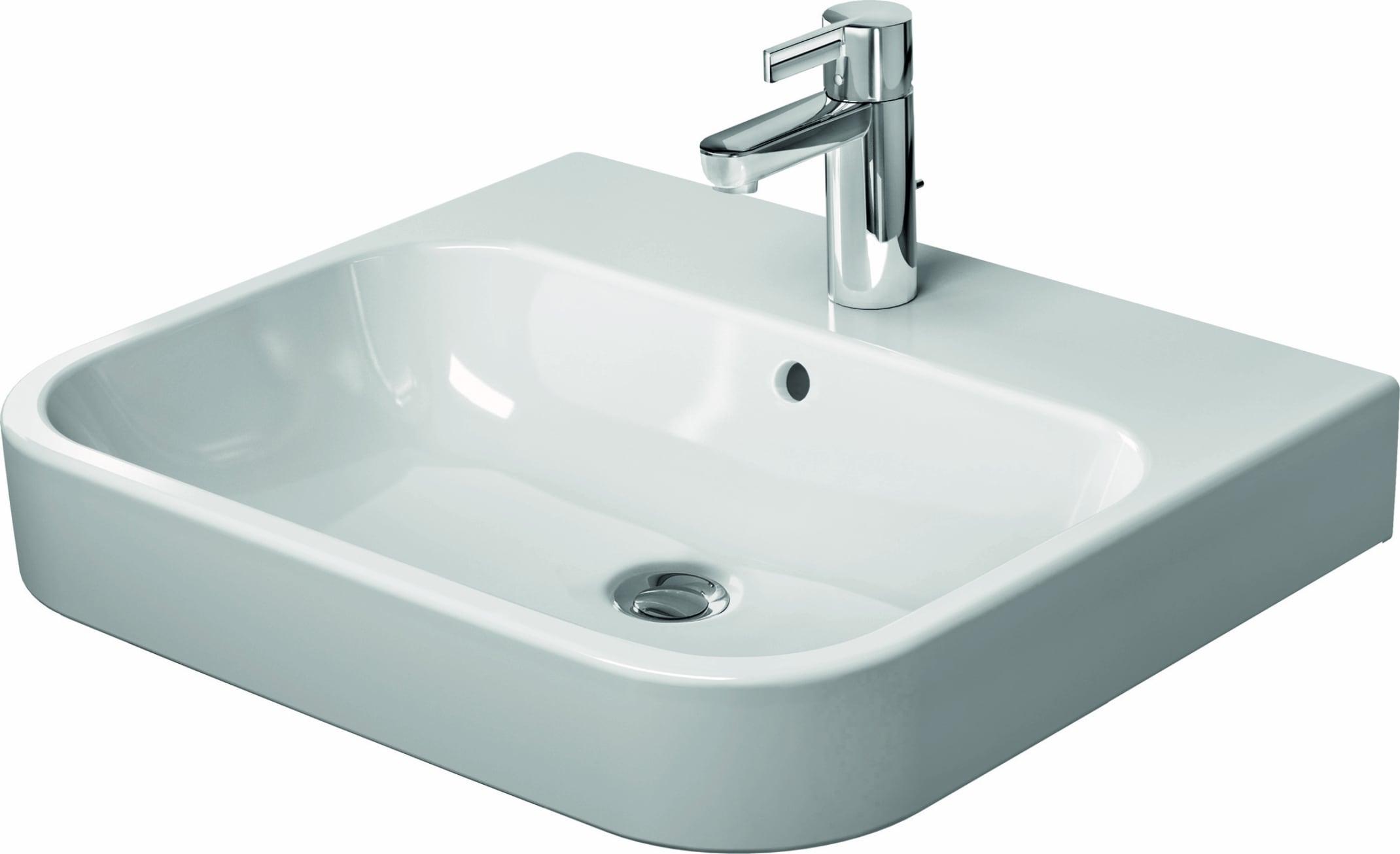 Duravit 231860-3Hole Happy D.2 24" Ceramic Vanity Top - White