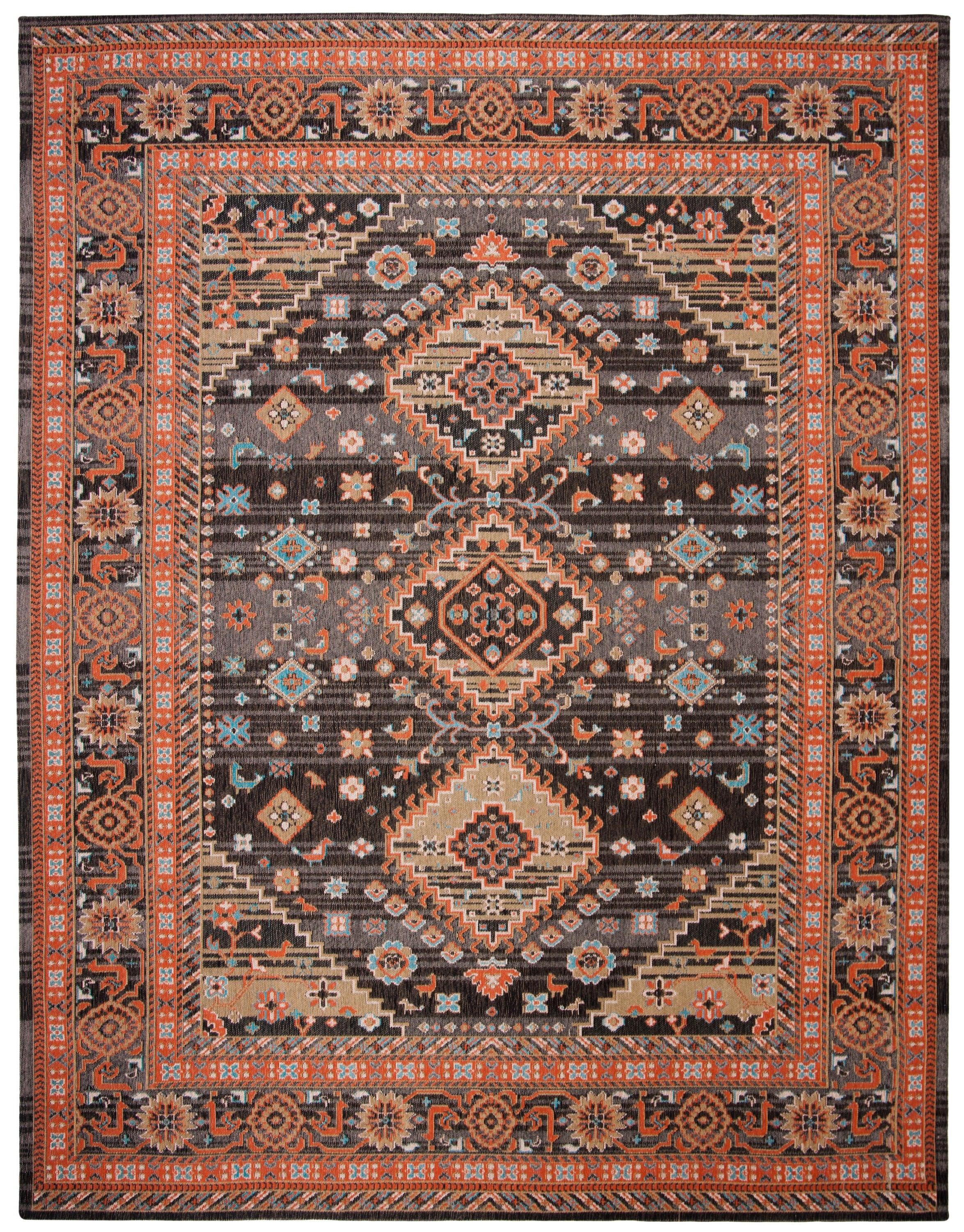 Classic Vintage CLV114 Power Loomed Area Rug - Black/Rust - 8'x10' - Safavieh.