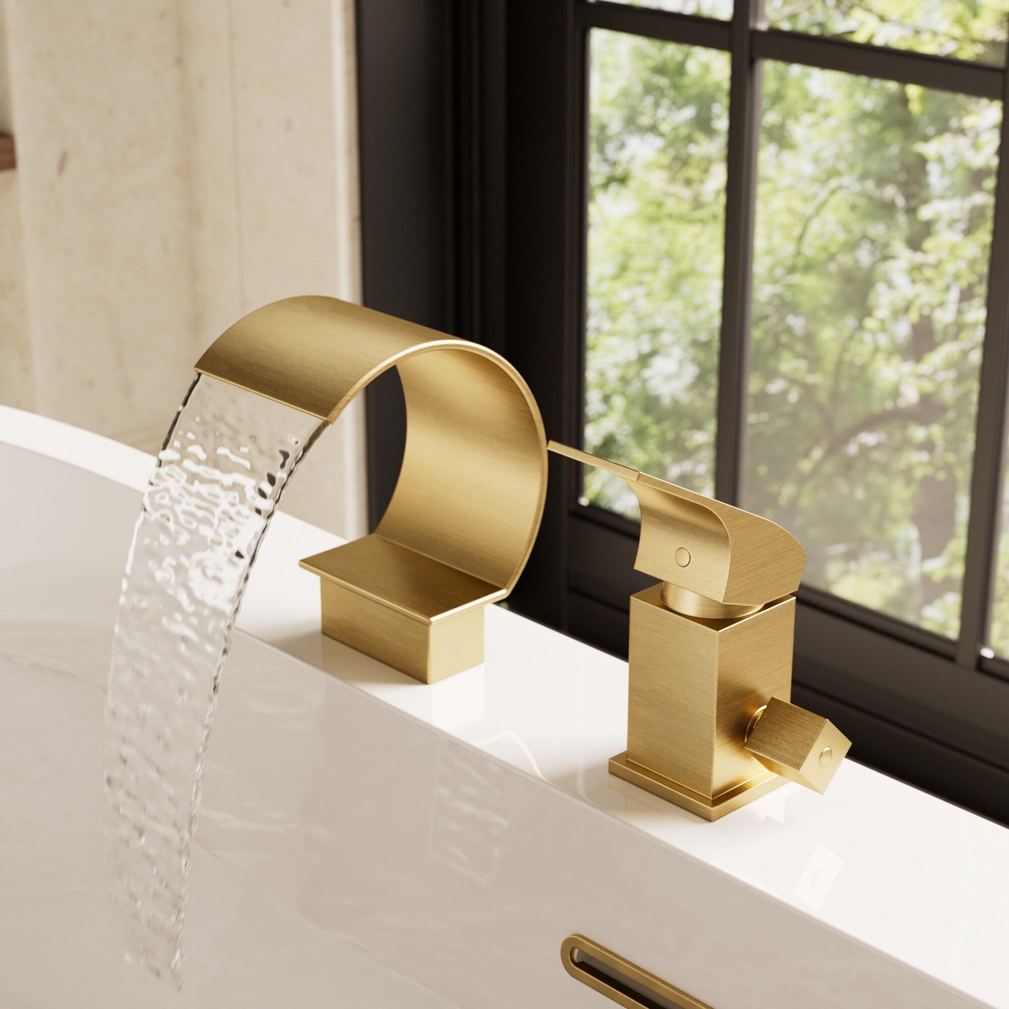 GRANDJOY Complete Shower System, 10" and 6" Dual Wall Mount Rain Shower Faucets with Handheld Shower Spray, High Pressure in Brushed Gold