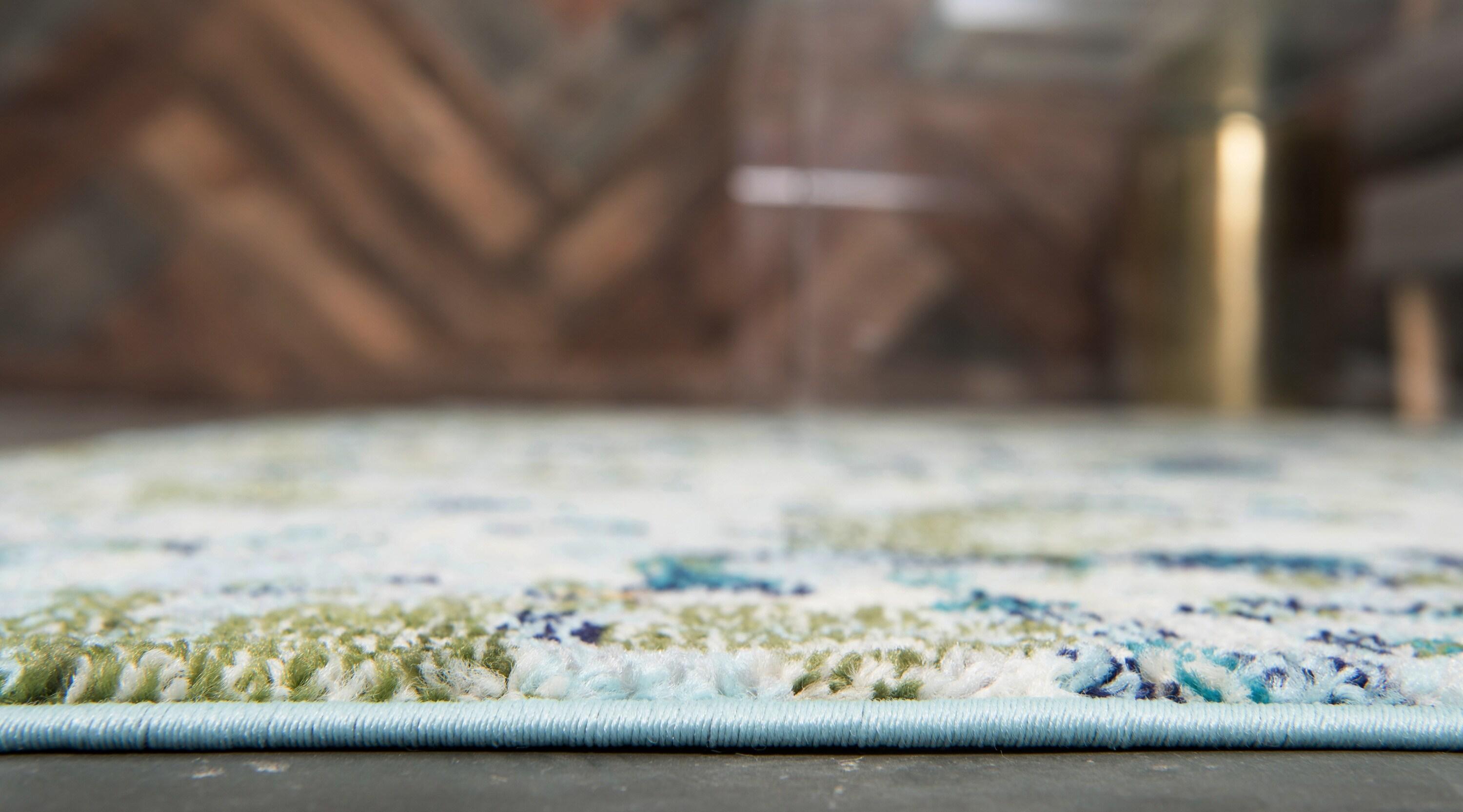 Unique Loom Chromatic Collection Area Rug - Champagne (8' x 10' Rectangle Light Blue/Blue)