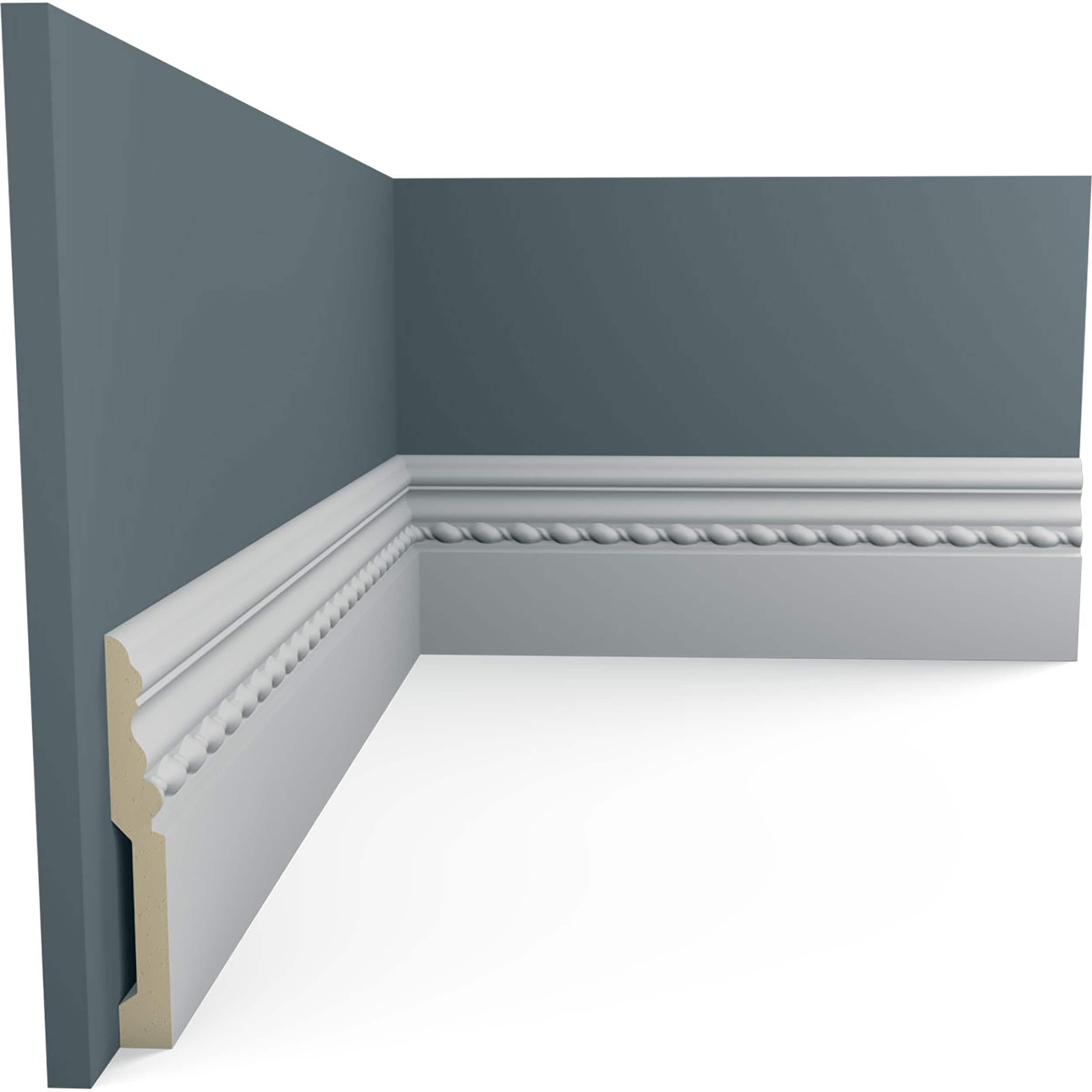 4 1/2"H x 5/8"P x 94 1/2"L Oslo Rope Baseboard Moulding