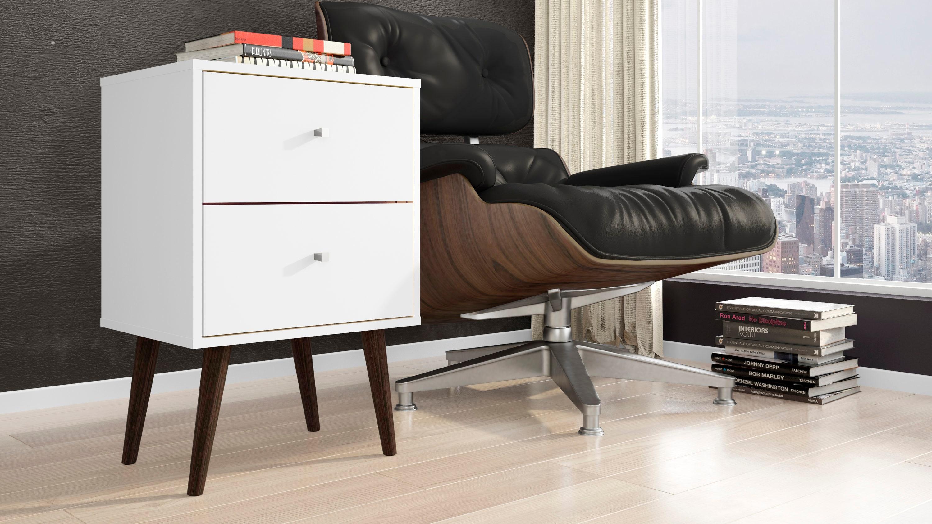 Liberty 2.0 Mid Century Modern Nightstand White - Manhattan Comfort