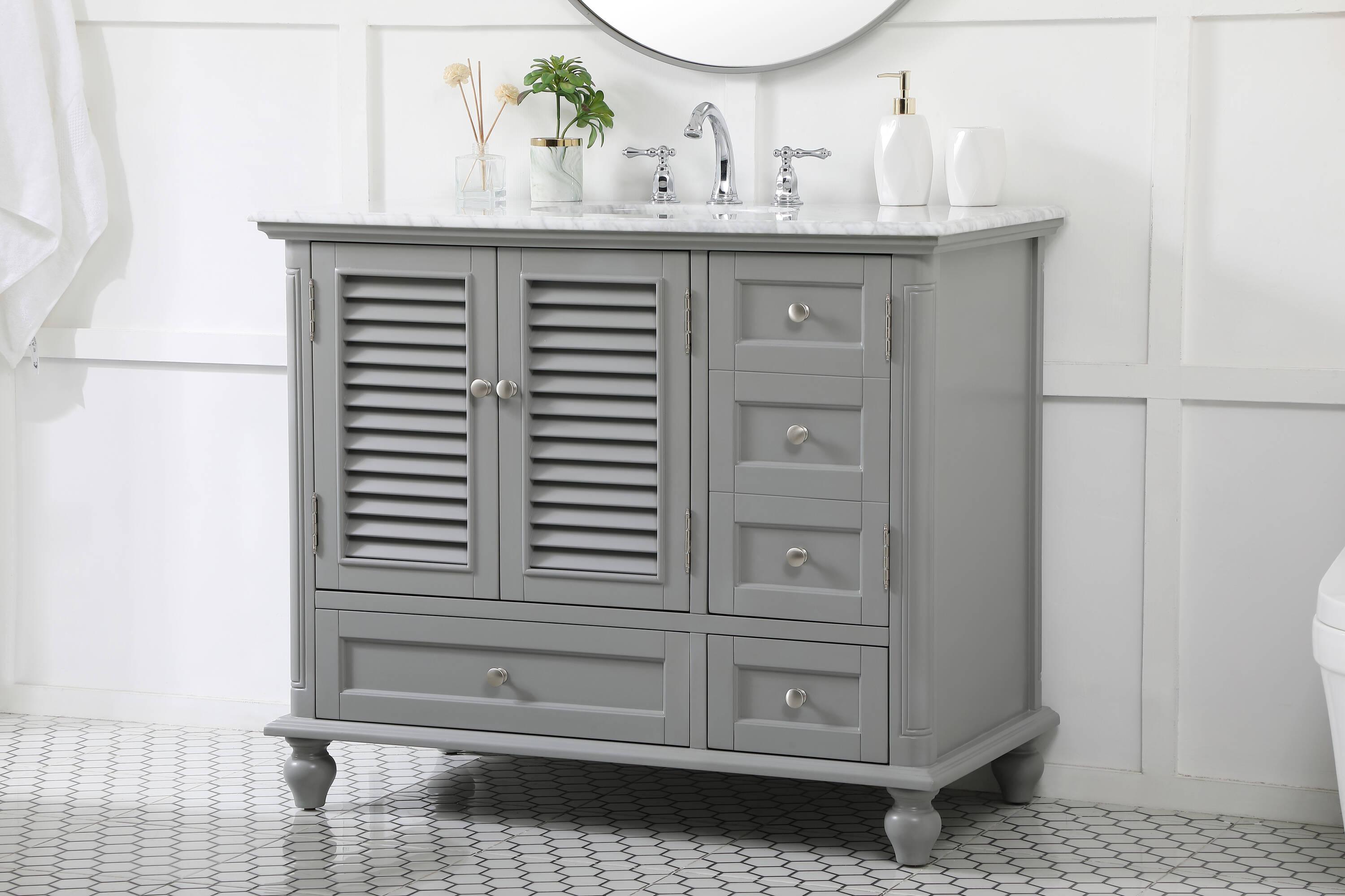 Elegant Kitchen and Bath Elegant Kitchen and Bath 42 Inch Single Bathroom Vanity