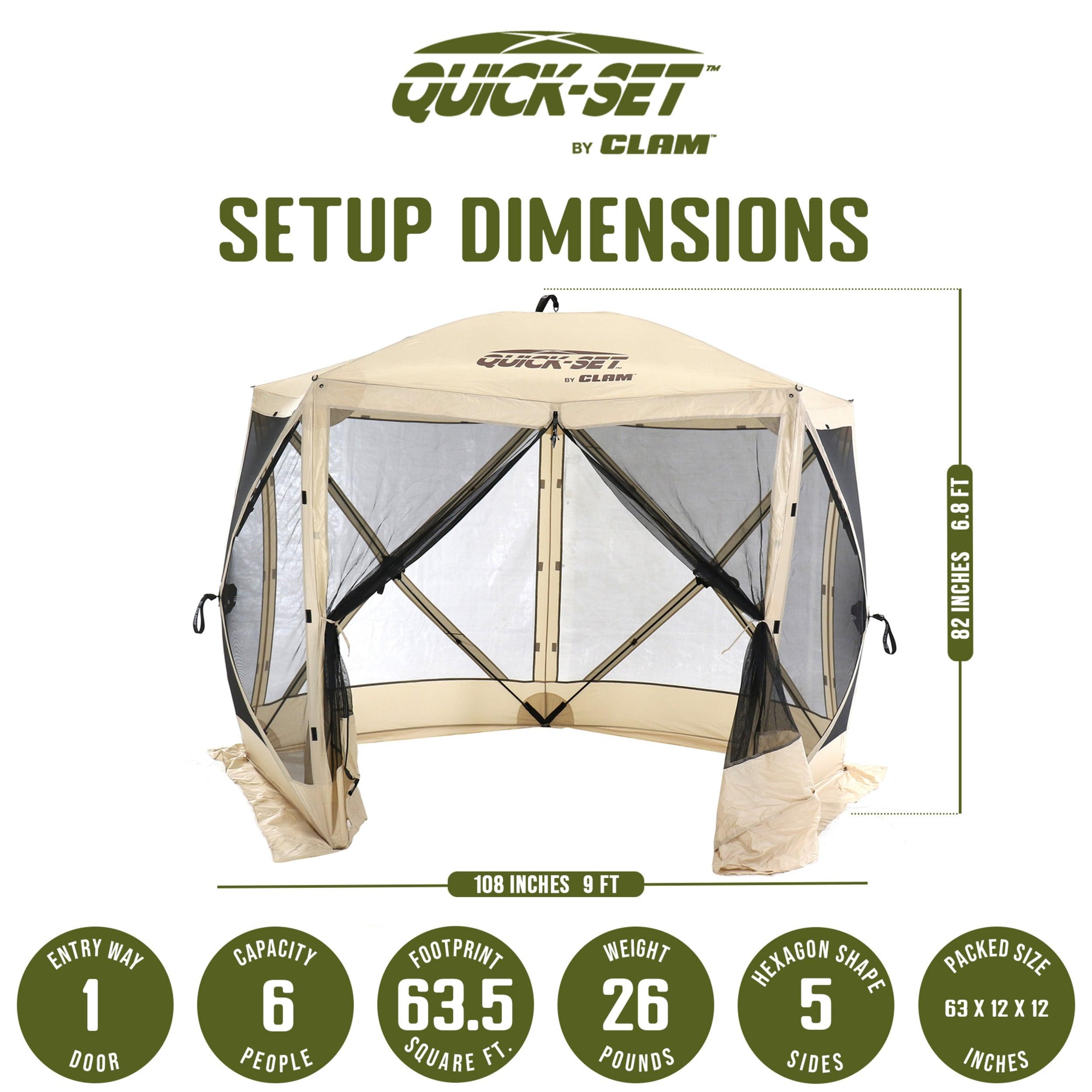 Clam CLAM Quick-Set Portable Outdoor Camping Canopy Shelter
