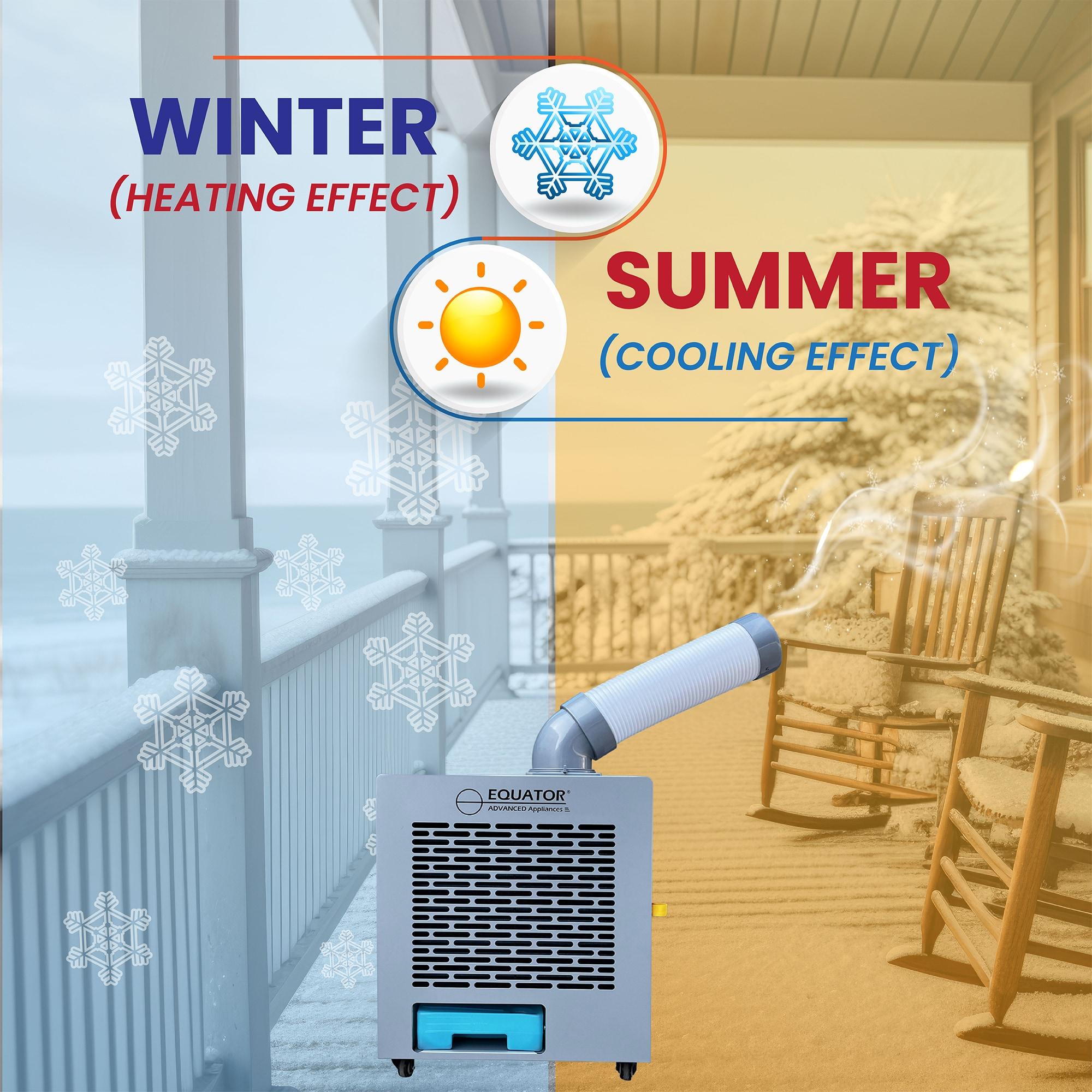 Equator Advanced Appliances Equator 3-in-1 AC Heater Air 9000BTU Outdoor Air Conditioner/ Spot Cooler IP24 Casters 110V