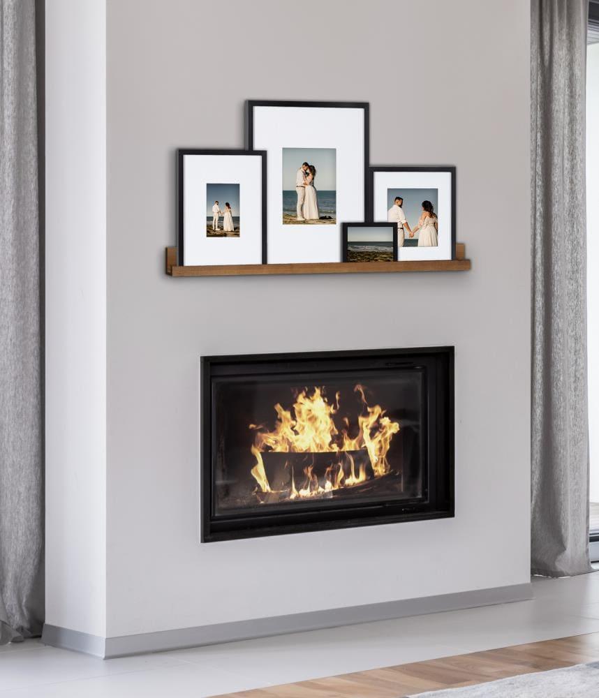 5pc Gallery Frame Box Set Rustic Brown - Kate & Laurel All Things Decor: Wall Ledge, Wood Material, Multi-Size