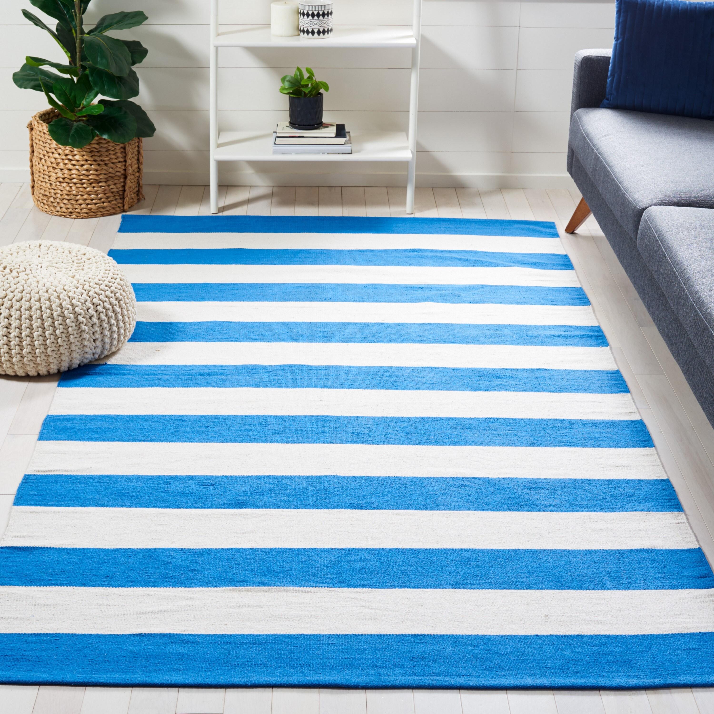 Montauk MTK712 Hand Woven Indoor Accent Rug - Blue/Ivory - 2'6"x4' - Safavieh