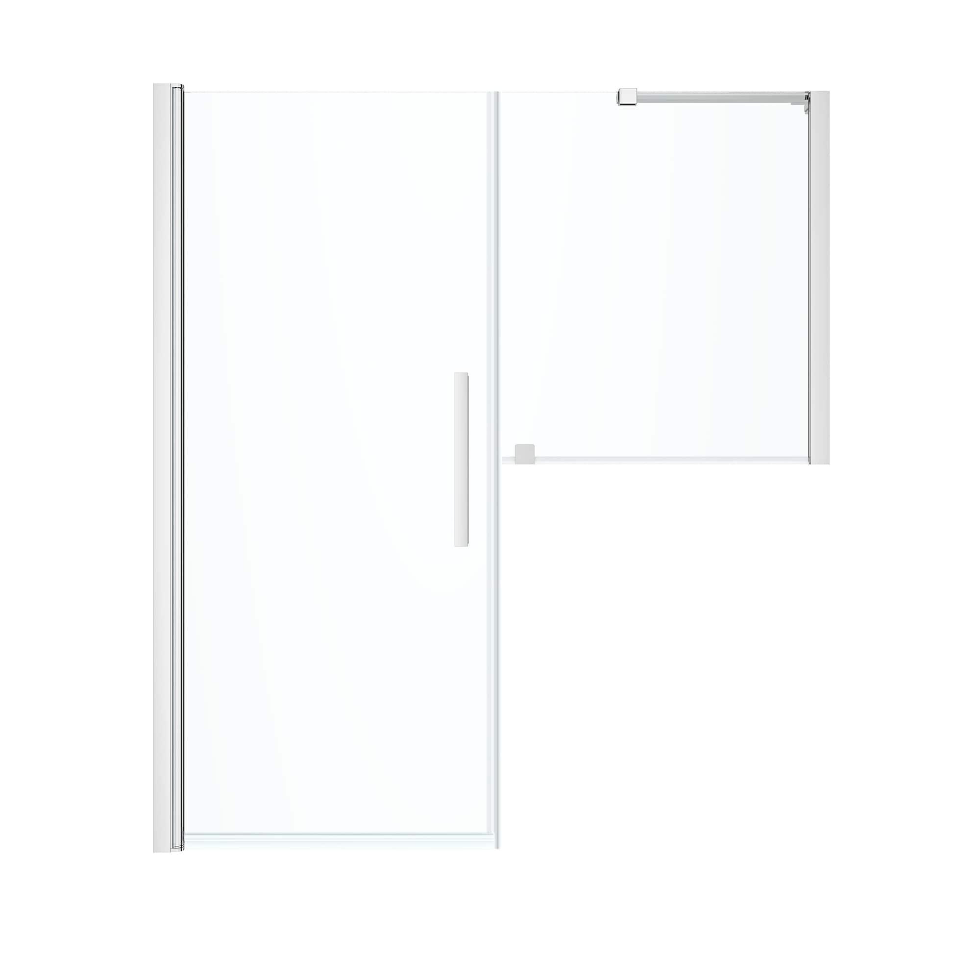 OVE Decors Endless PA05A0100 Pasadena, Buttress Alcove Frameless Shower Door, 57 13/16 to 59 13/16 in. W x 72 in. H, in Chrome
