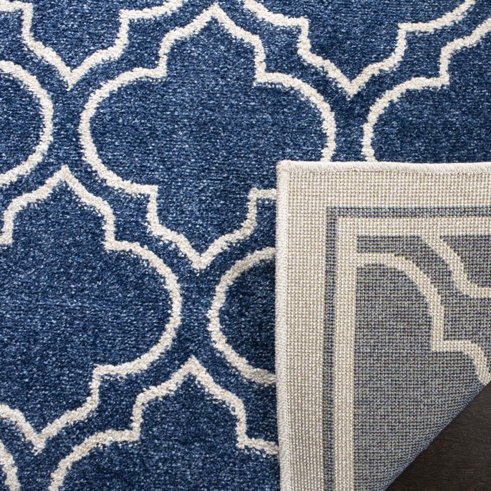 Amherst AMT412 Power Loomed Area Rug - Navy/Ivory - 5'3"x8' - Safavieh.