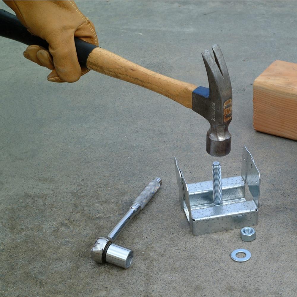 Simpson Strong-Tie 16 Gauge 4 X 4 Zmax Coating Aba Adjustable Post Base