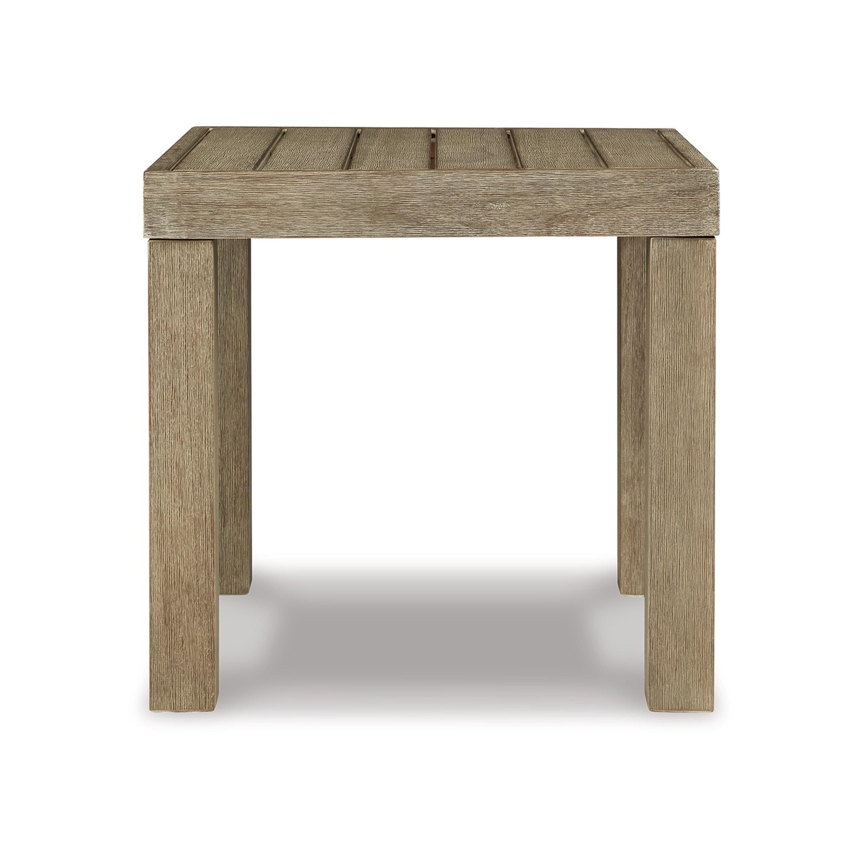 Viva Furniture Square Eucalyptus Outdoor Side Table