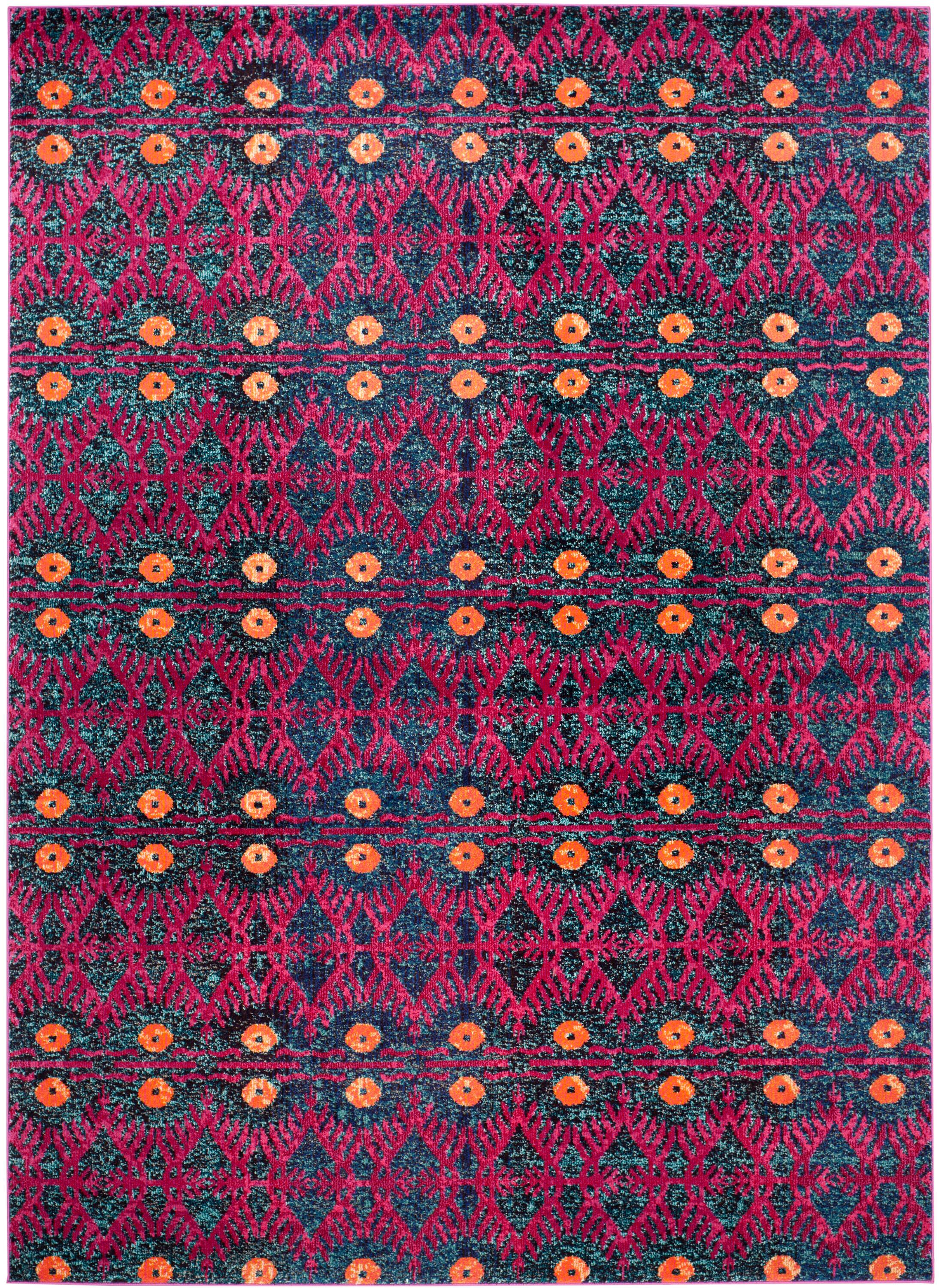 Monaco MNC213 Power Loomed Indoor Area Rug - Pink/Multi - 8'9"x11'9" - Safavieh.