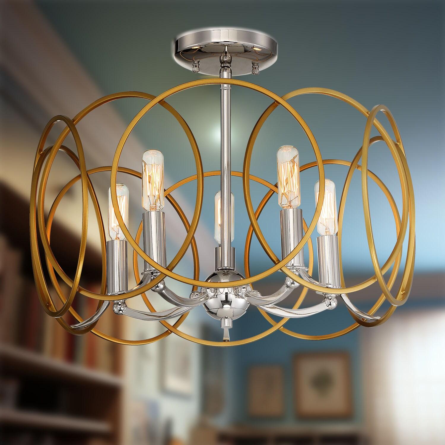 Minka Lavery - Chassell - 5 Light Convertible Semi-Flush Mount in Transitional