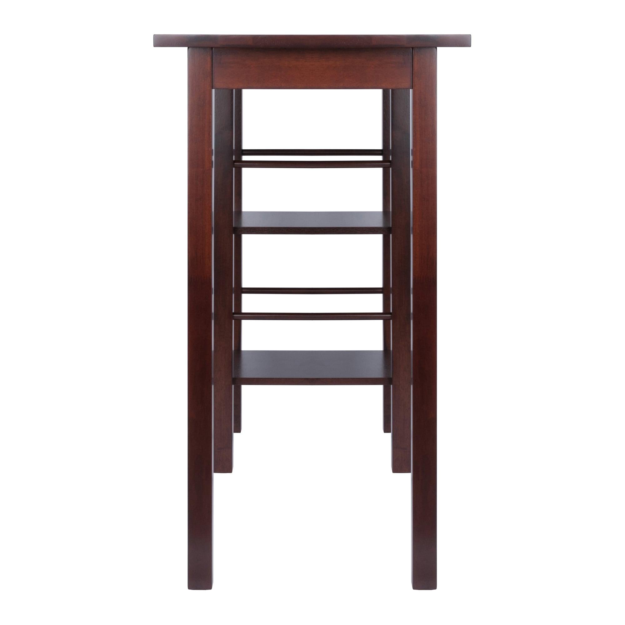 Dining Table Walnut - Winsome: Counter Height, Storage Base, Seats 4, Hardwood