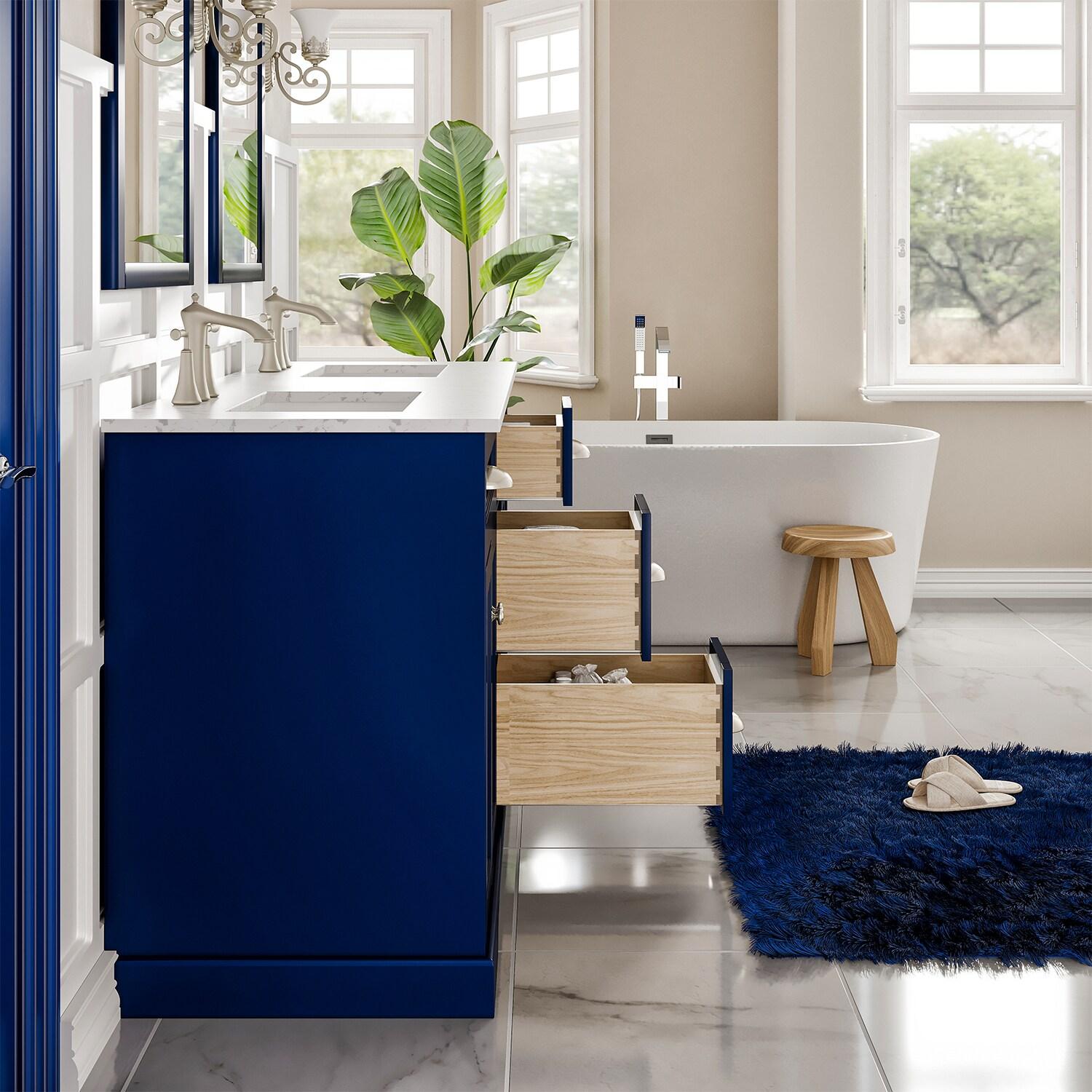 Eviva Epic Transitional Blue Bathroom Vanity