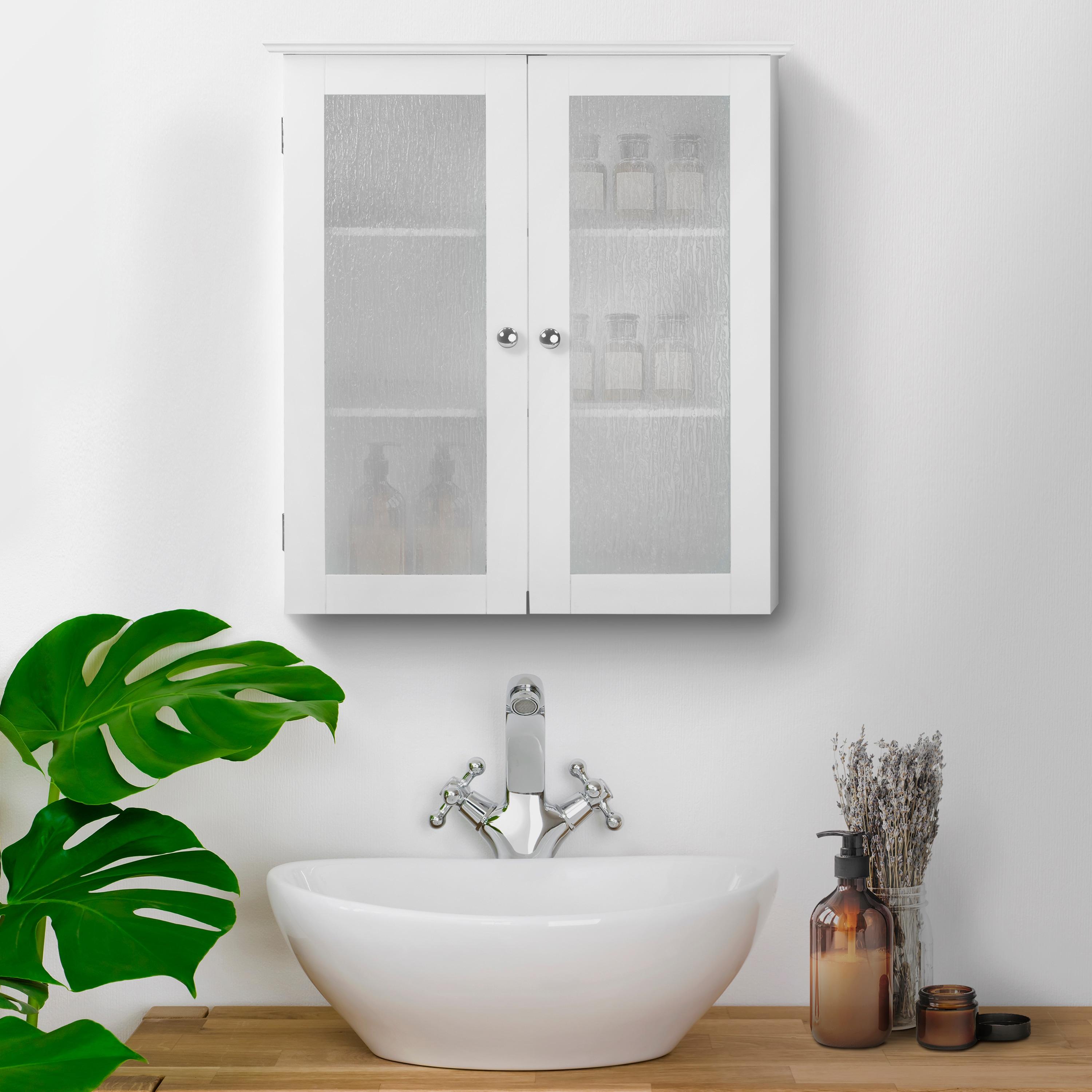 Teamson Home Connor 22.24" x 25" 2-Door Removable Wall Cabinet, White