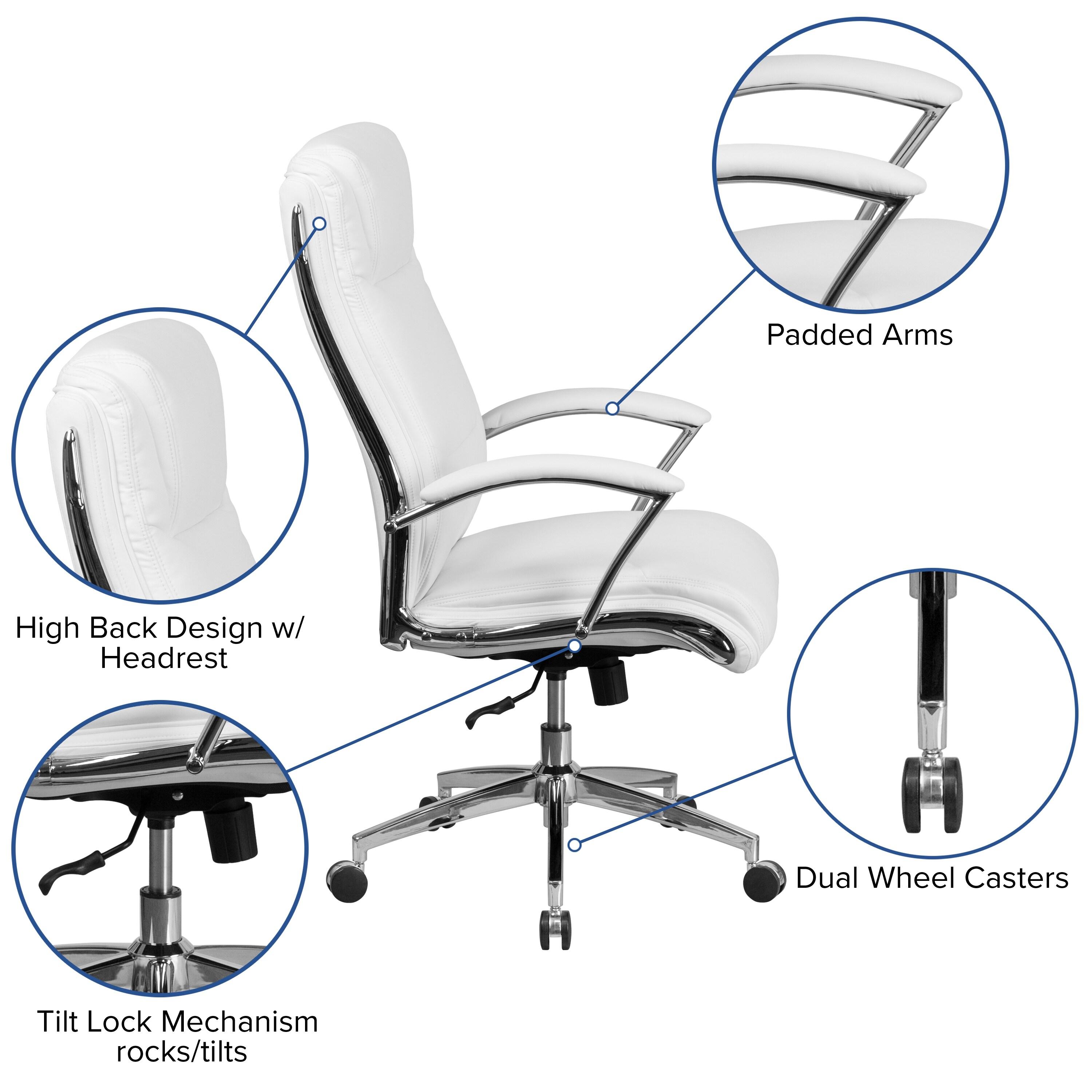 Flash Furniture High Back Designer Smooth Upholstered Executive Swivel Office Chair