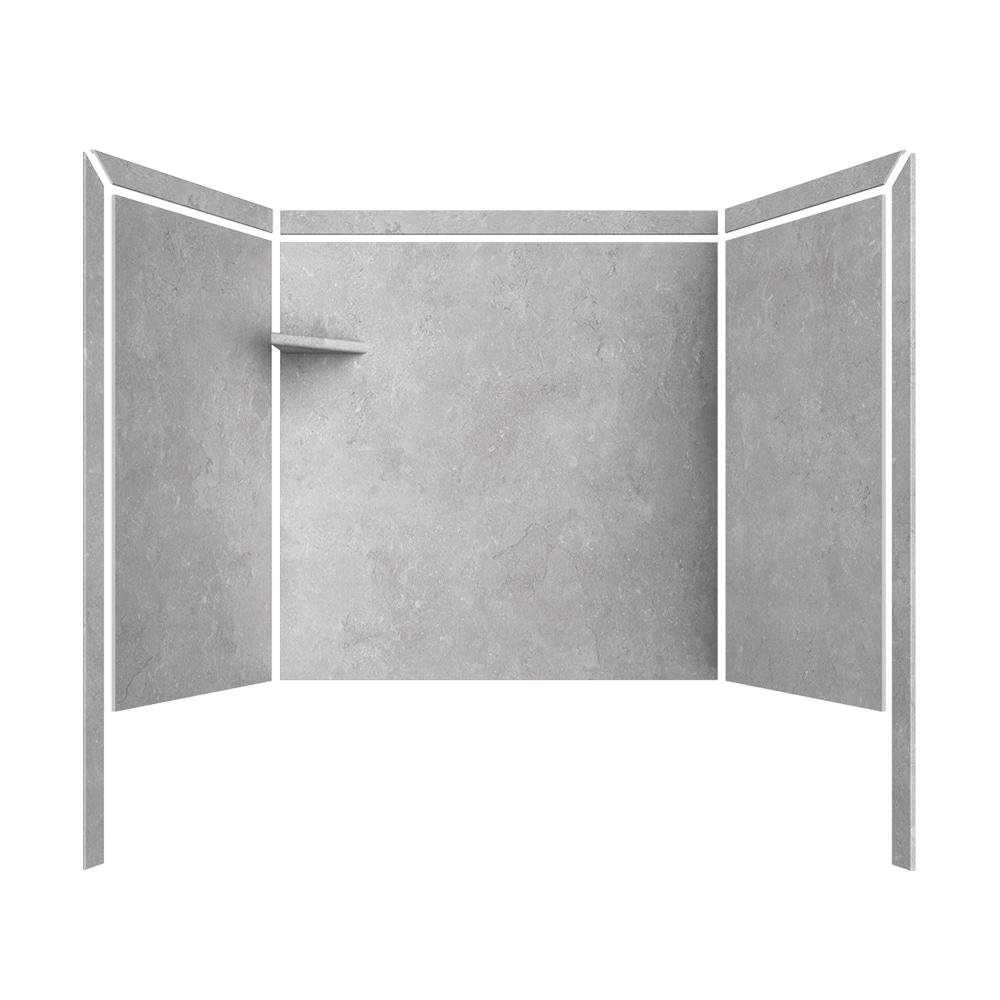 FlexStone Elite 60"W x 32"D x 60"H Alcove Bathtub Surround