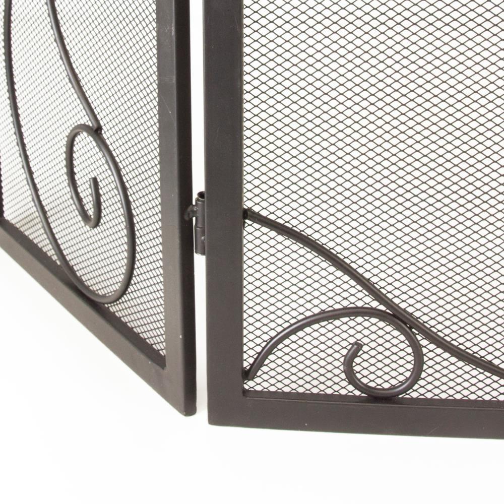 Pleasant Hearth FA995S Steel Iris Scroll Fireplace Screen