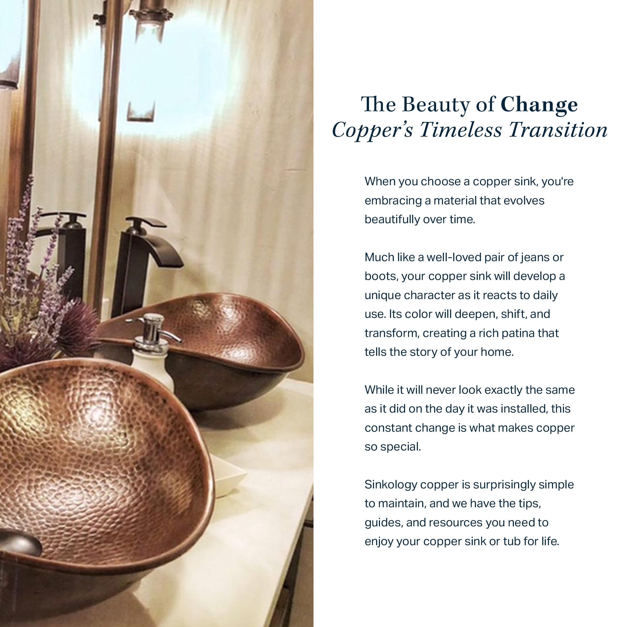 Heisenberg 5'6" Copper Freestanding Clawfoot Bathtub with No Overflow