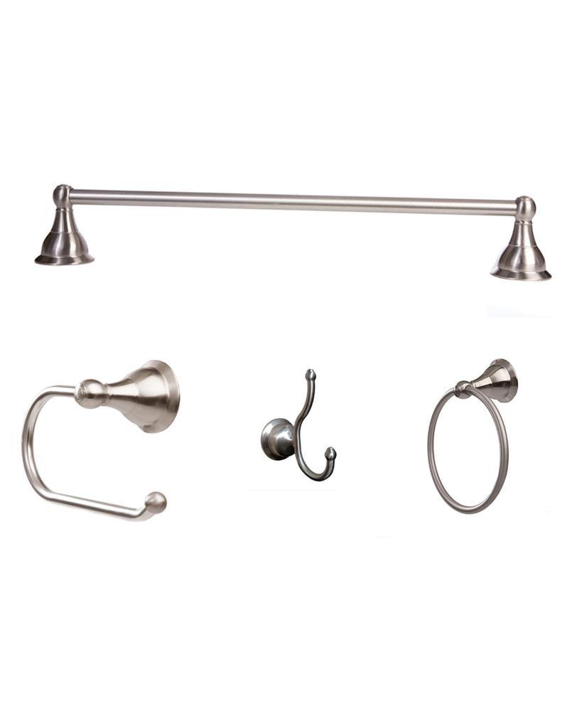 Summit Satin Nickel 4-Piece Bathroom Hardware Set