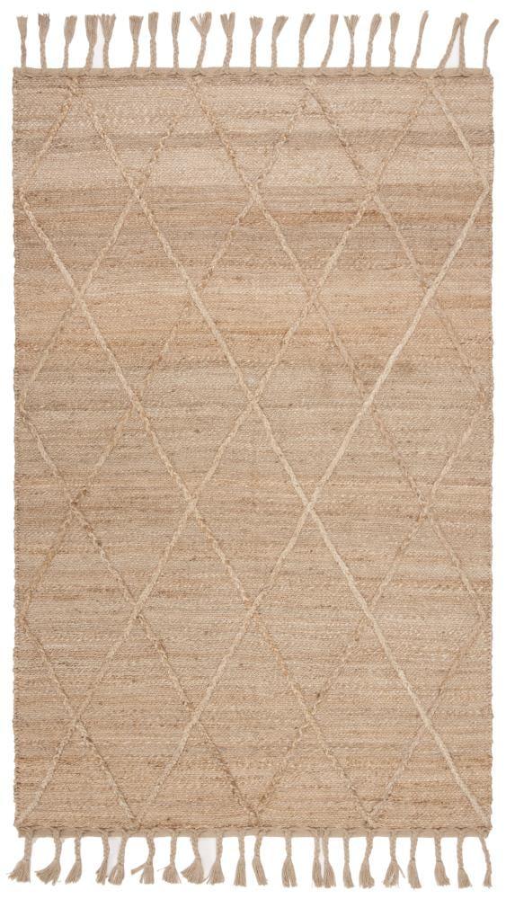 SAFAVIEH Natural Fiber Nancy Geometric Jute Area Rug, Natural, 5' x 8'