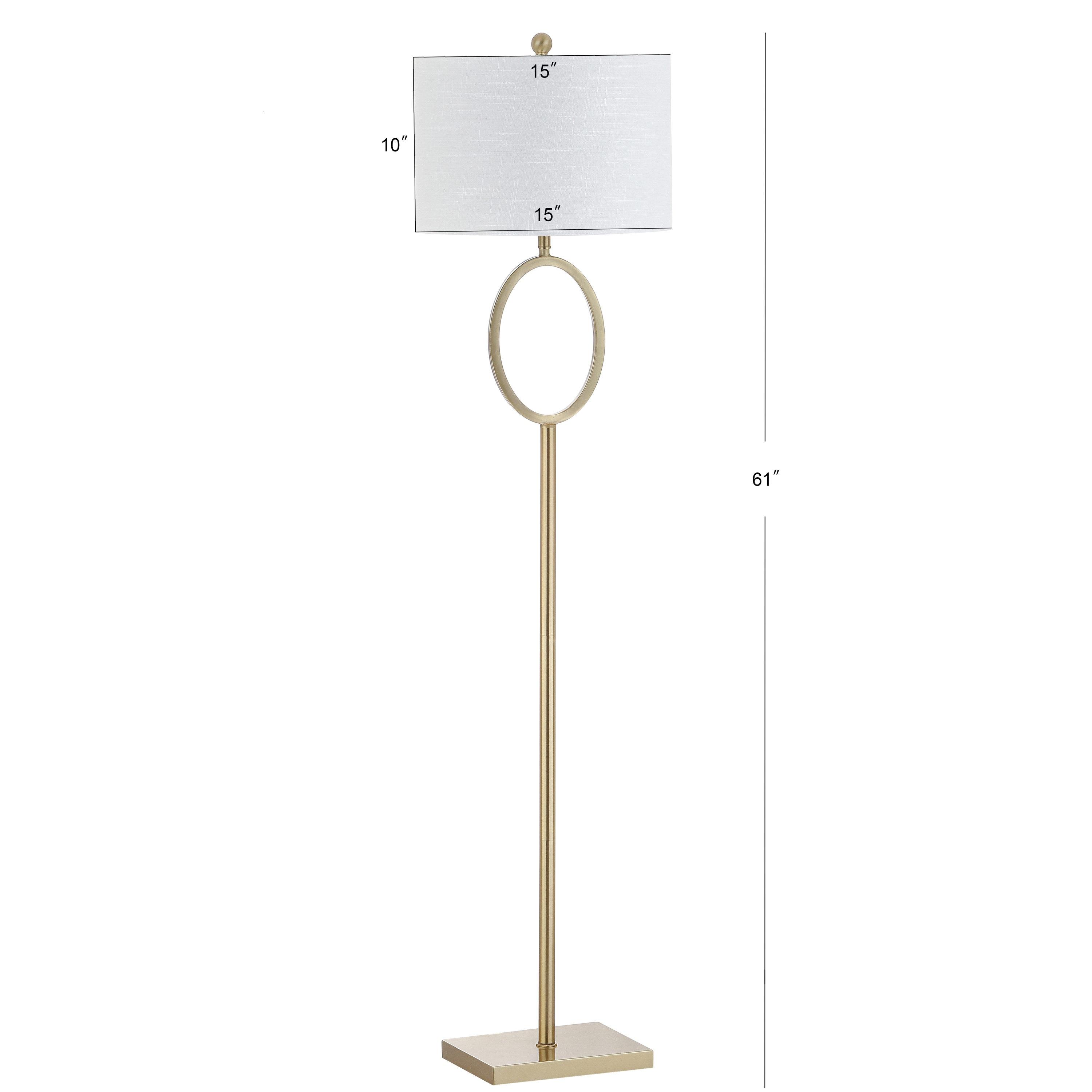 April 61" Metal LED Floor Lamp, Brass