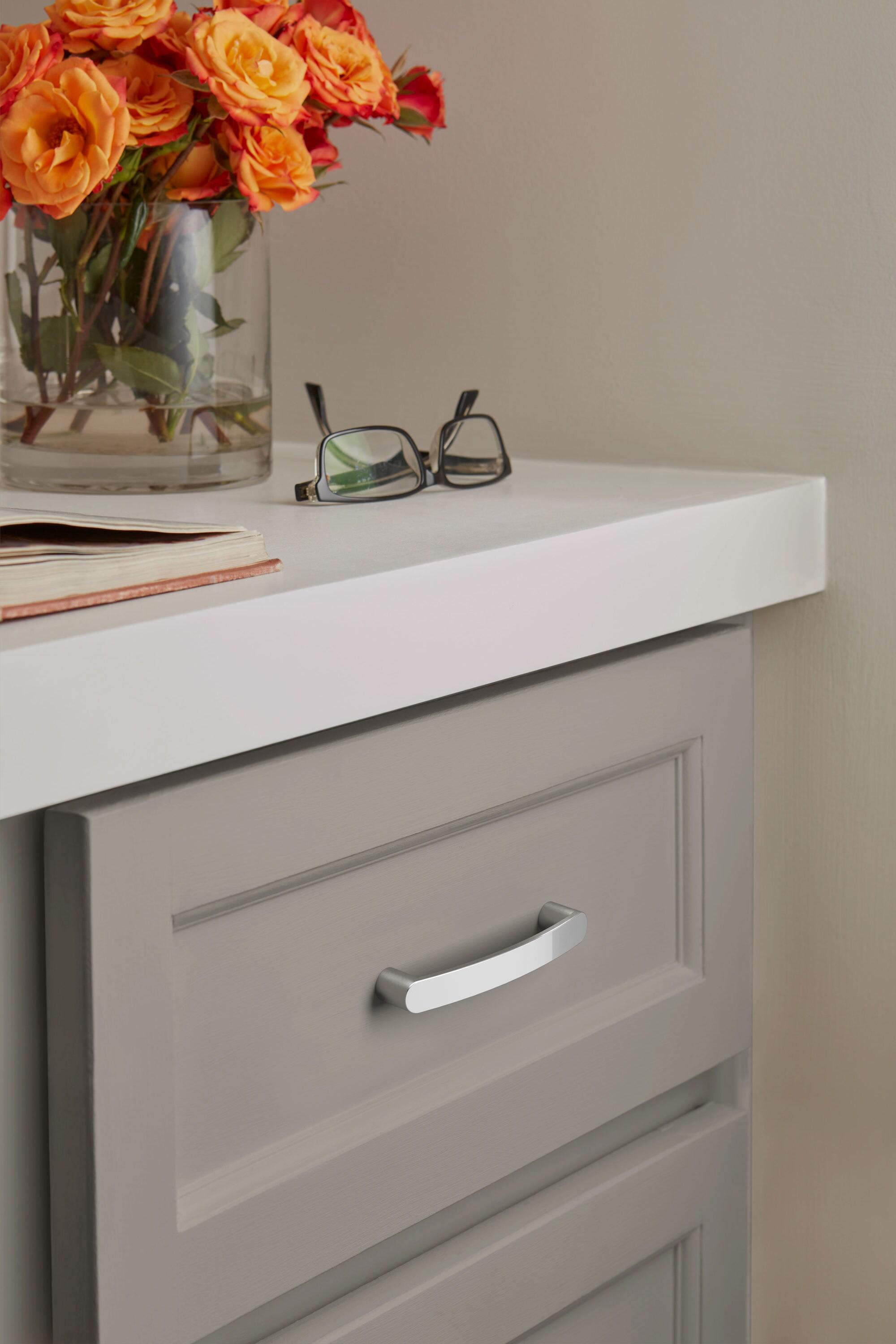 Amerock Rift 3-3/4 inch (96mm) Center-to-Center Polished Chrome Cabinet Pull