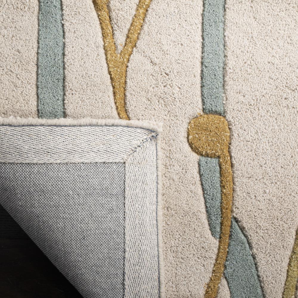 Safavieh Soho Ubax 5 x 8 (ft) Tufted Wool Beige/Multi Rectangular Indoor Floral/Botanical Farmhouse/Cottage Area rug