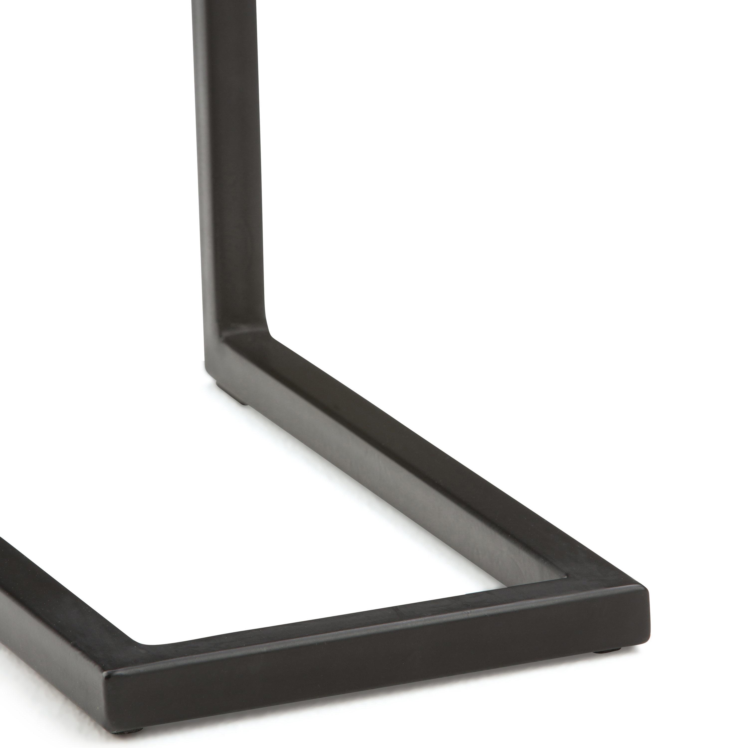 Vynxaria C-Shaped Coffee Tables - Dark Cognac Brown Elegance