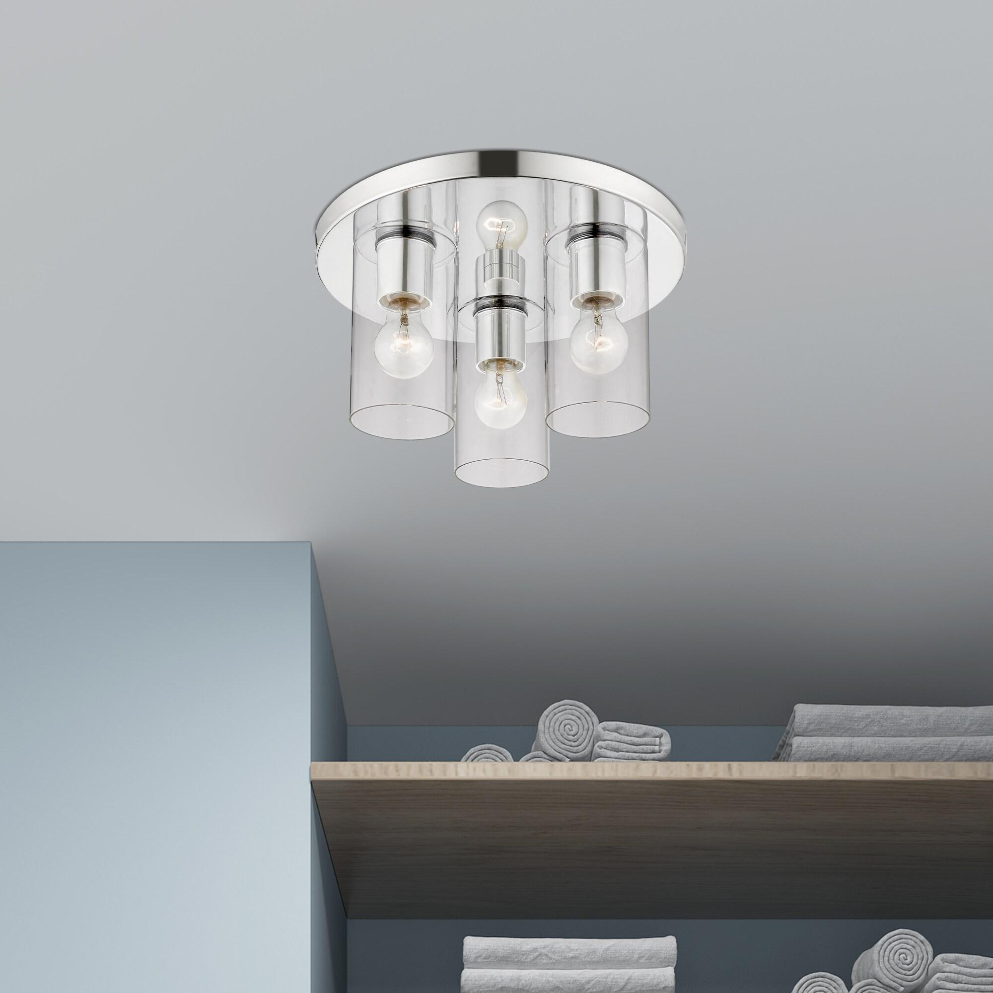 Livex Lighting Zurich 3 - Light Flush Mount in  Polished Chrome