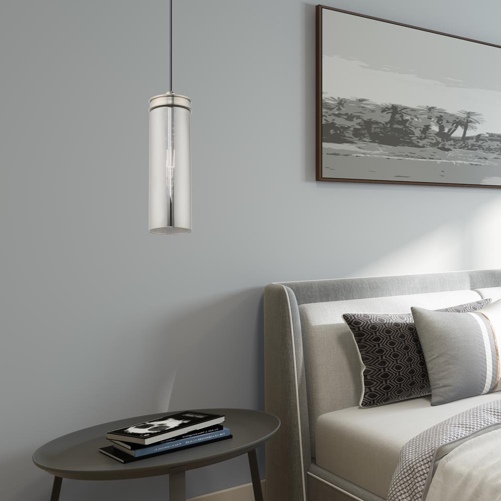 Livex Lighting Art Glass 1 - Light Pendant in  Brushed Nickel