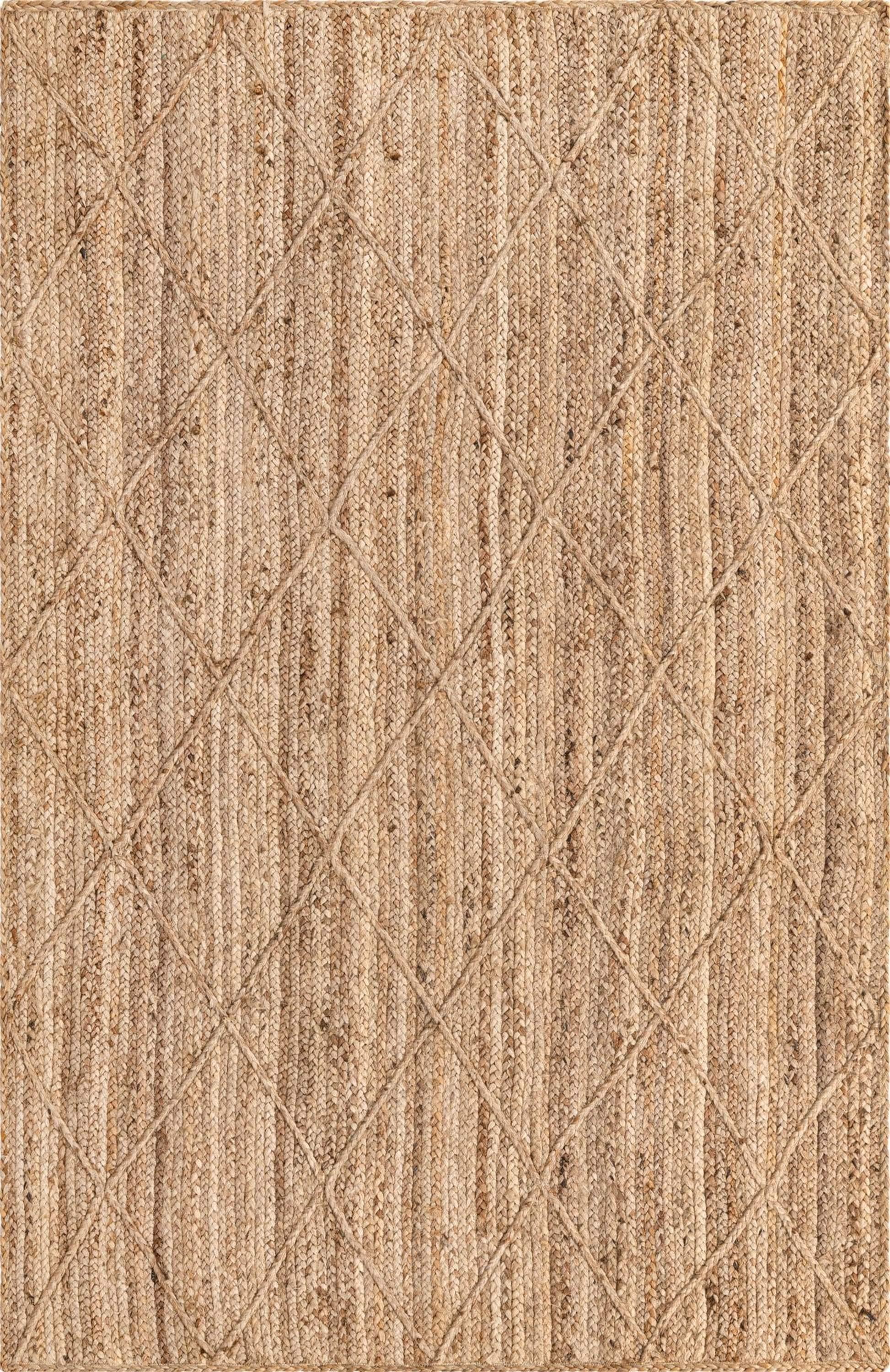 Unique Loom 5' 1 x 8' 0 Braided Jute Natural Area Rug