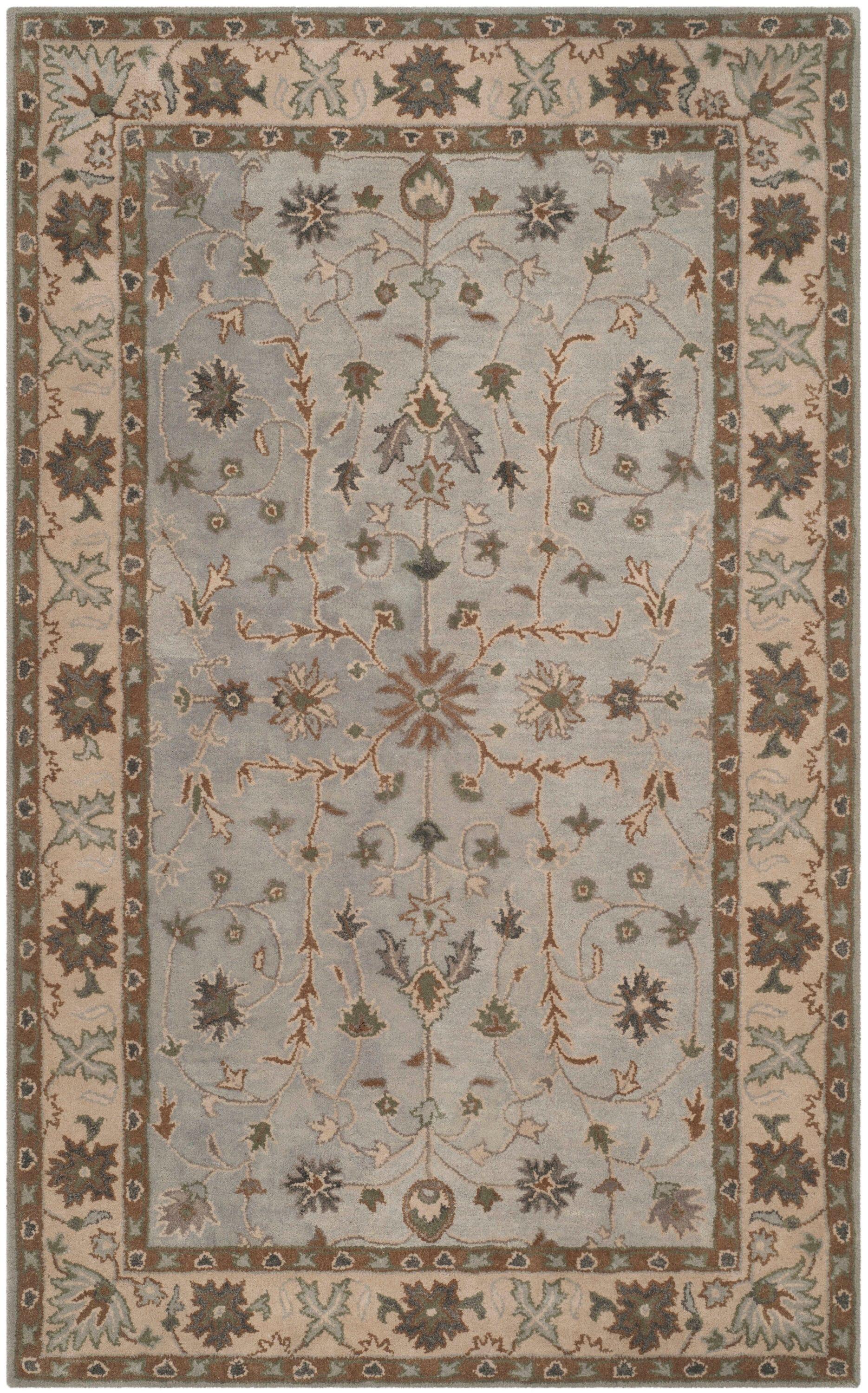 Heritage HG864 Hand Tufted Area Rug - Green/Beige - 4'x6' - Safavieh.
