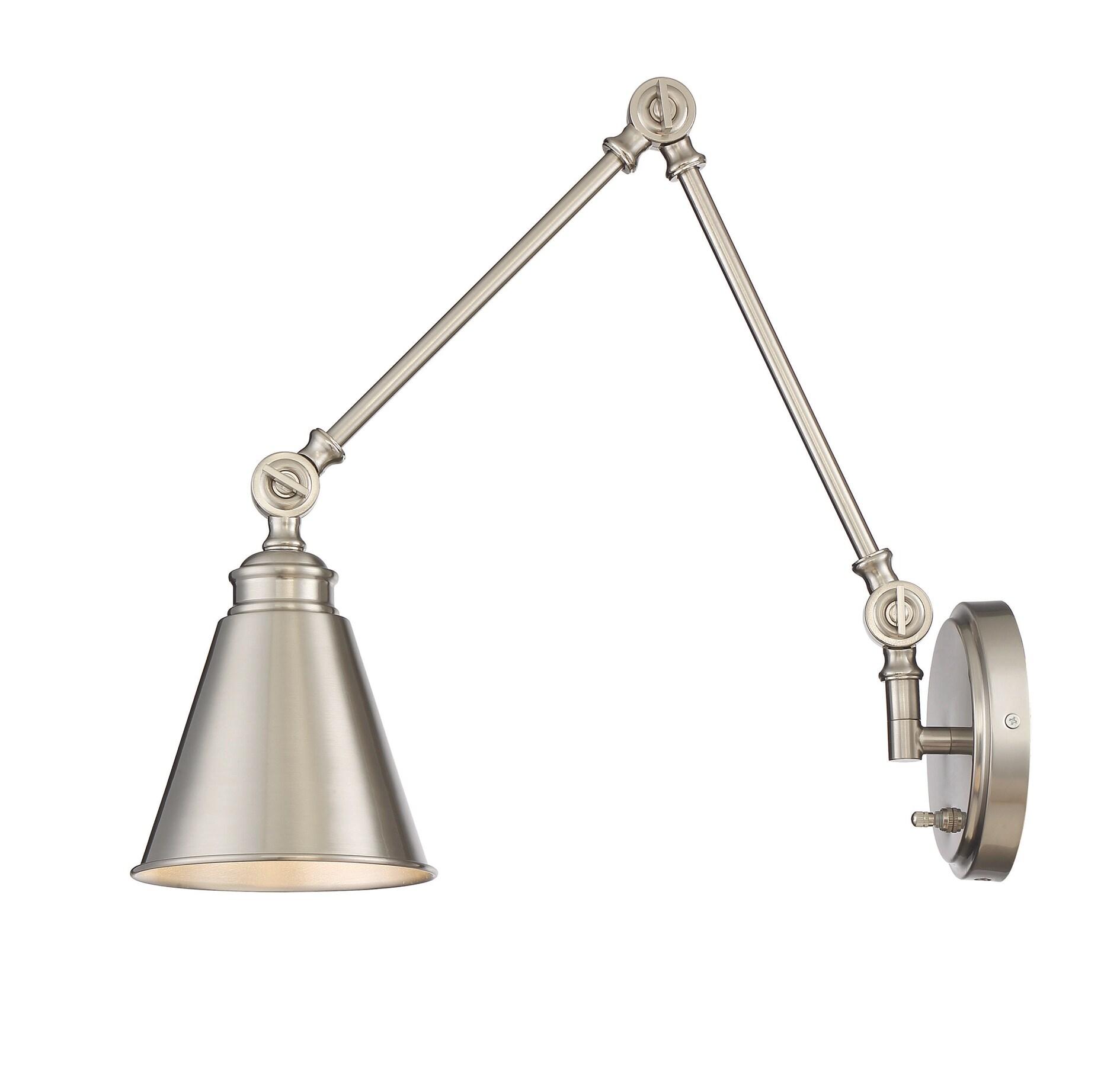 Morland 1-Light Adjustable Wall Sconce in Satin Nickel