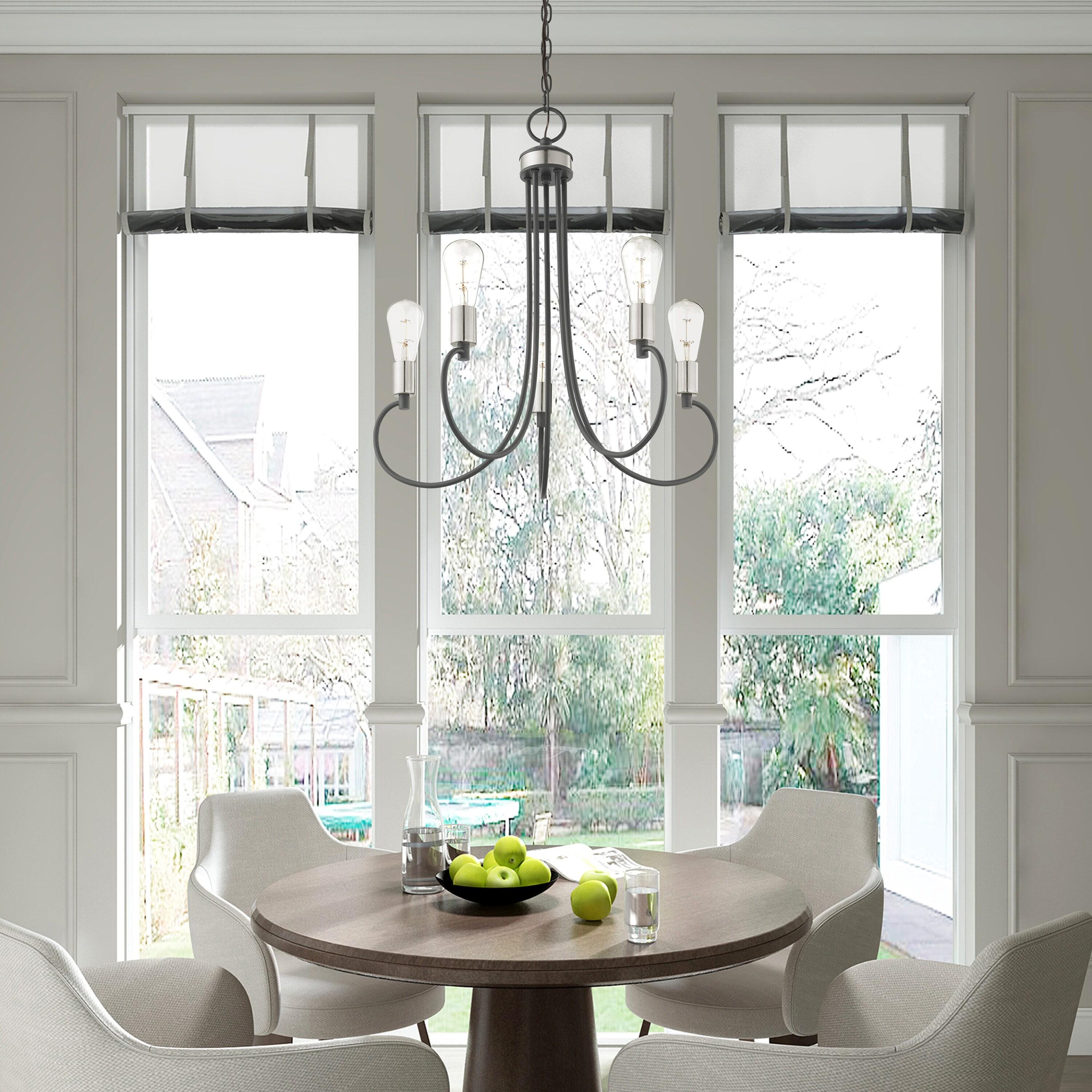 Livex Lighting Bari 5 - Light Chandelier in  Scandinavian Gray