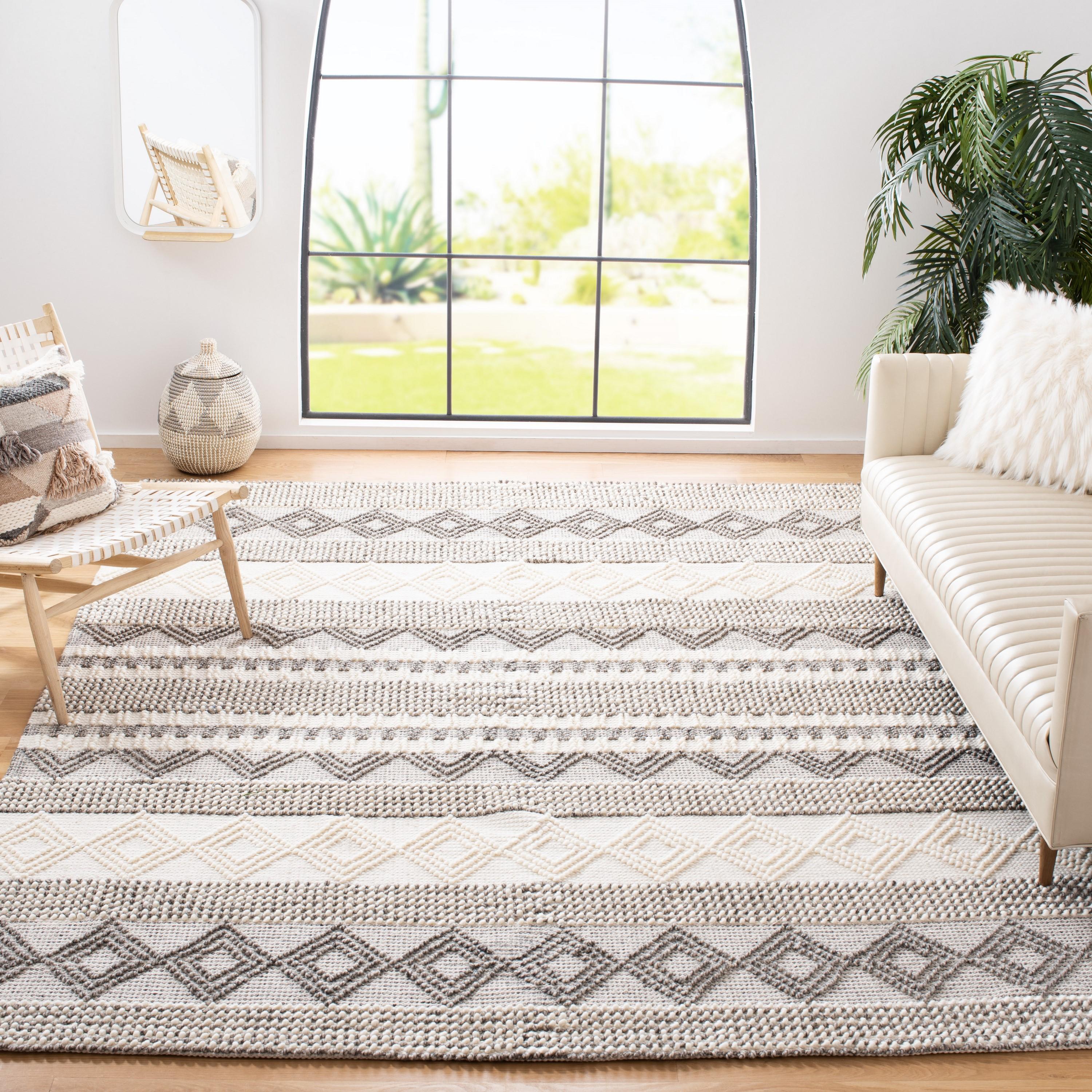 Natura NAT102 Hand Woven Area Rug - Grey/Ivory - 8'x10' - Safavieh.