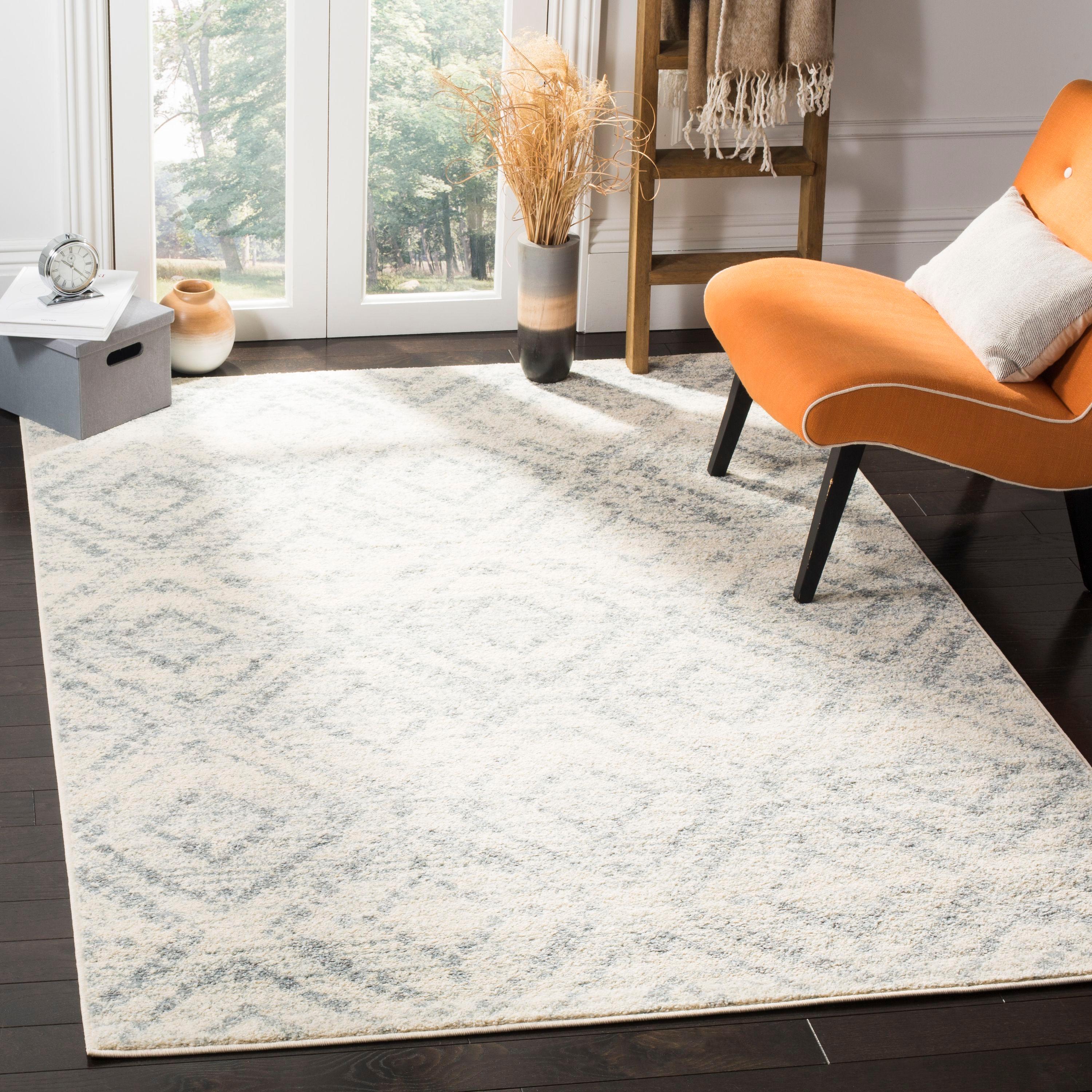 Adirondack ADR131 Machine Made Indoor Area Rug - Ivory/Light Blue - 8'x10' - Safavieh