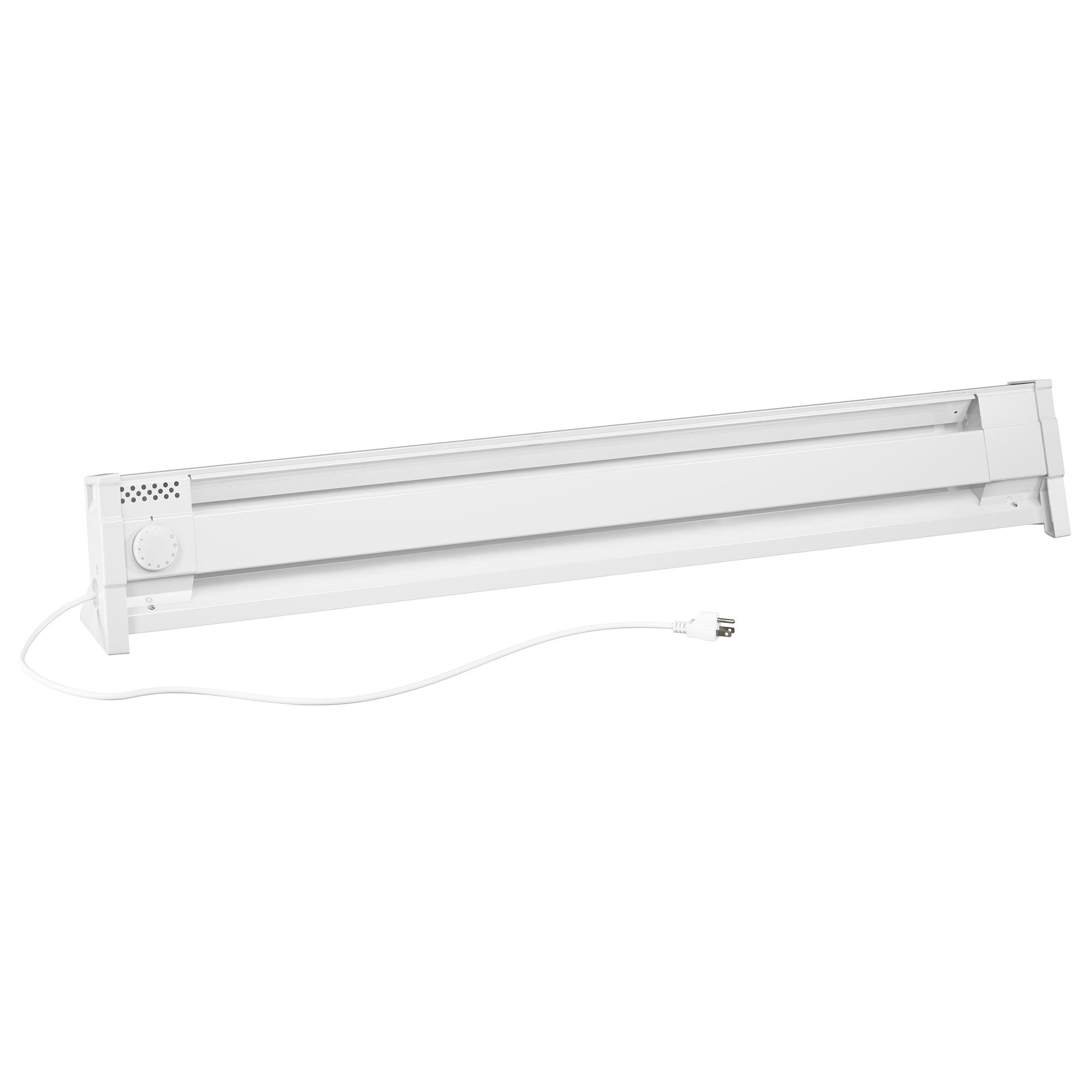 Cadet 49 in. Plug-in Portable Electric Baseboard Heater, White,120V w/6ft cord, 175 sq. ft.