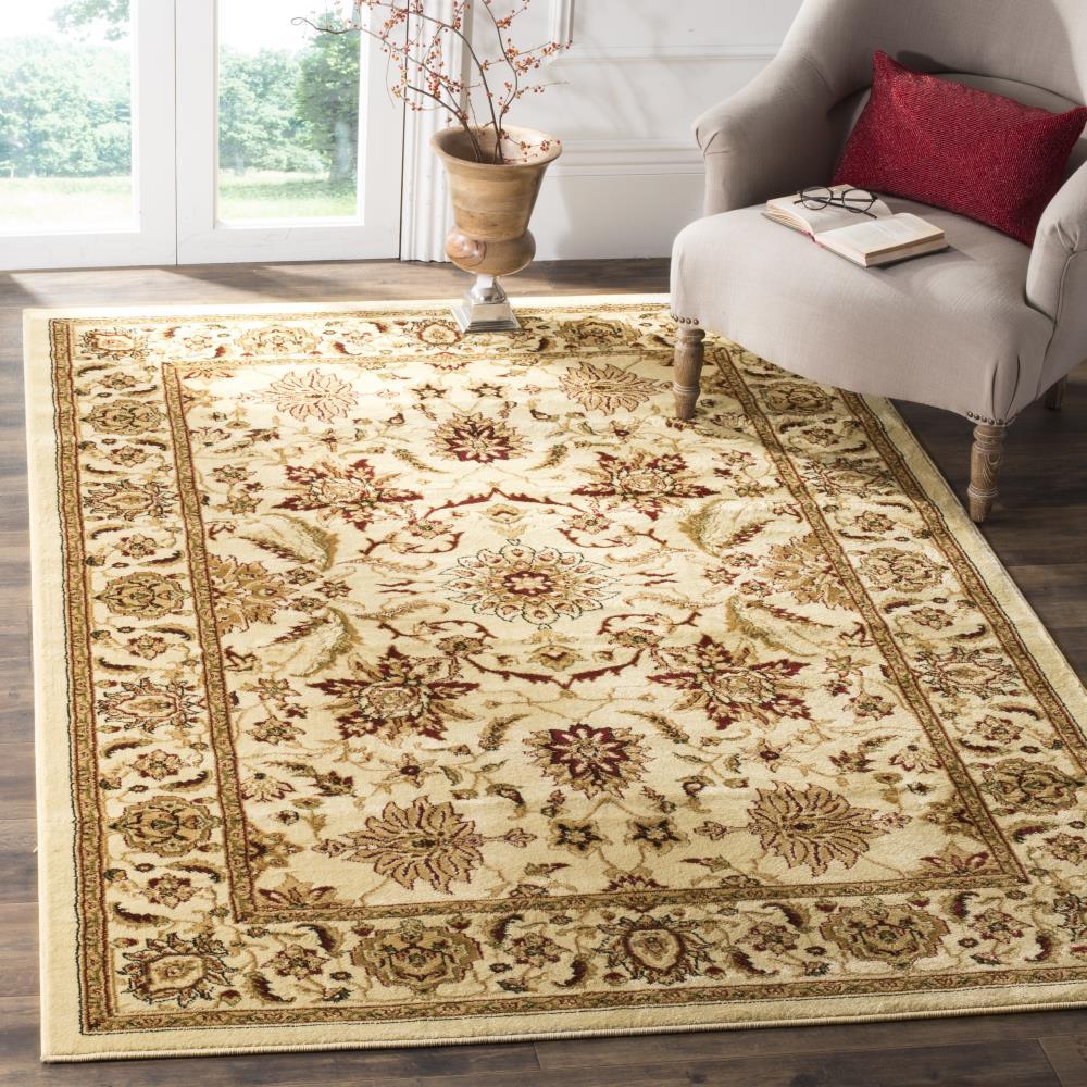 Lyndhurst LNH216 Power Loomed Area Rug - Ivory/Ivory - 6'x6' - Safavieh.